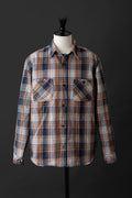 MS001G (REC) INDIGO CHECK HEAVY FLANNEL SHIRT