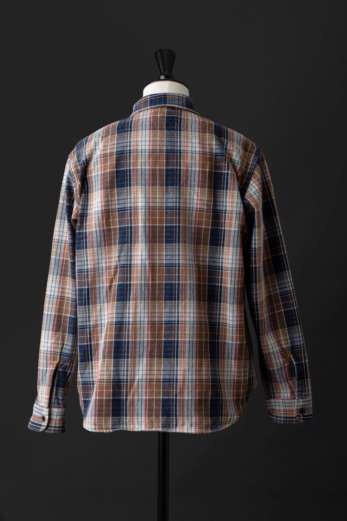 MS001G (REC) INDIGO CHECK HEAVY FLANNEL SHIRT