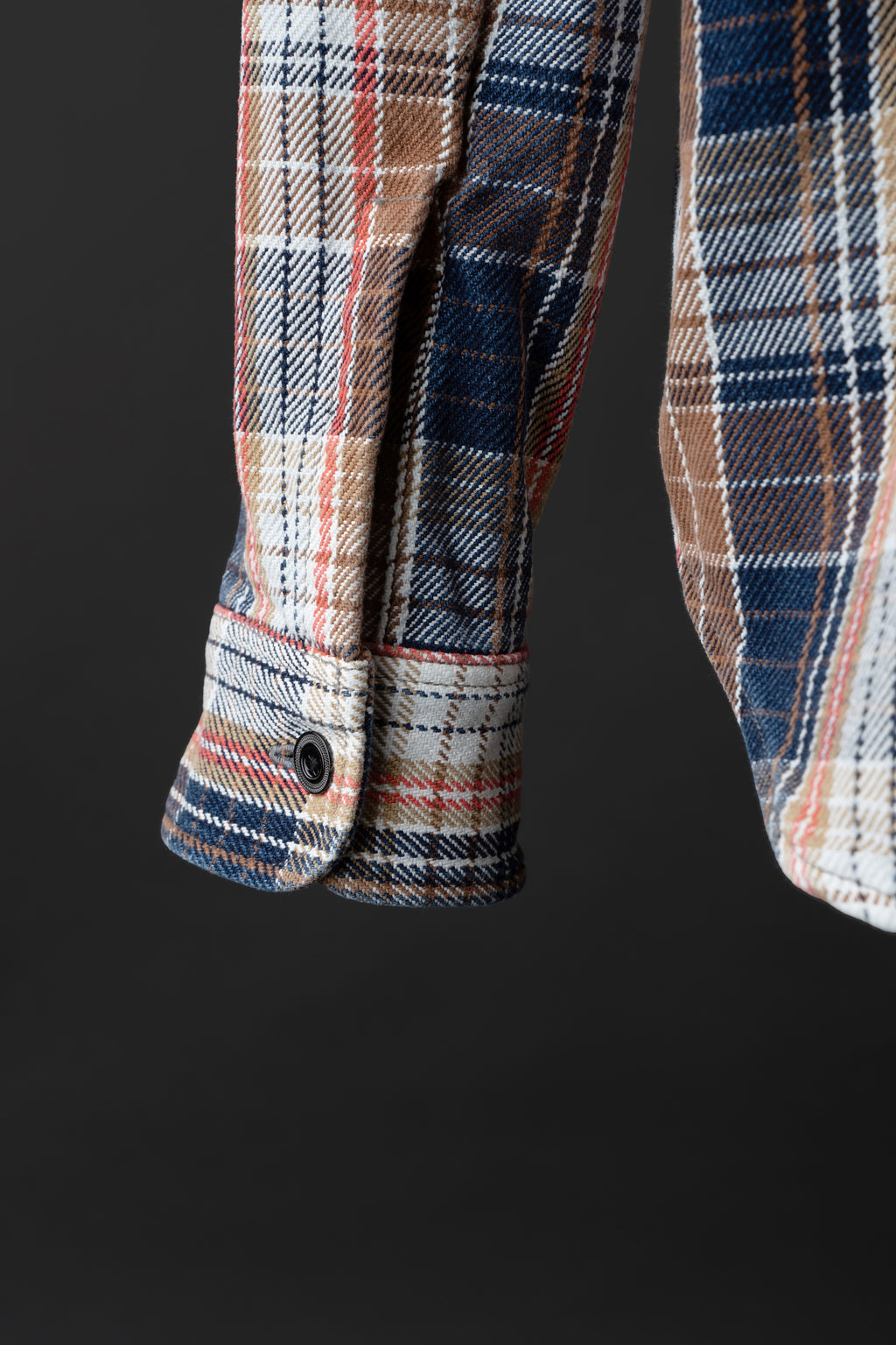 MS001G (REC) INDIGO CHECK HEAVY FLANNEL SHIRT