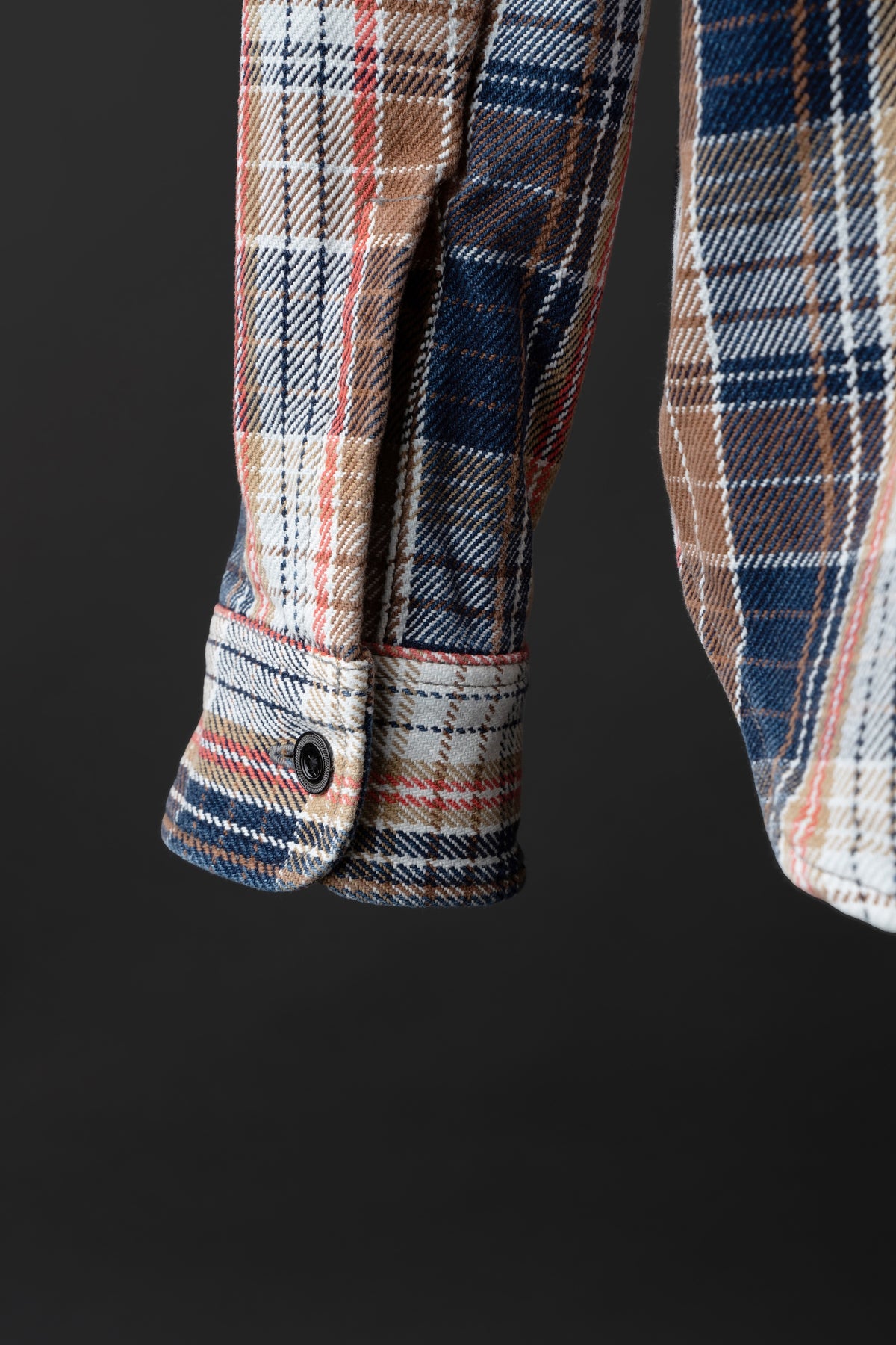 MS001G (REC) INDIGO CHECK HEAVY FLANNEL SHIRT