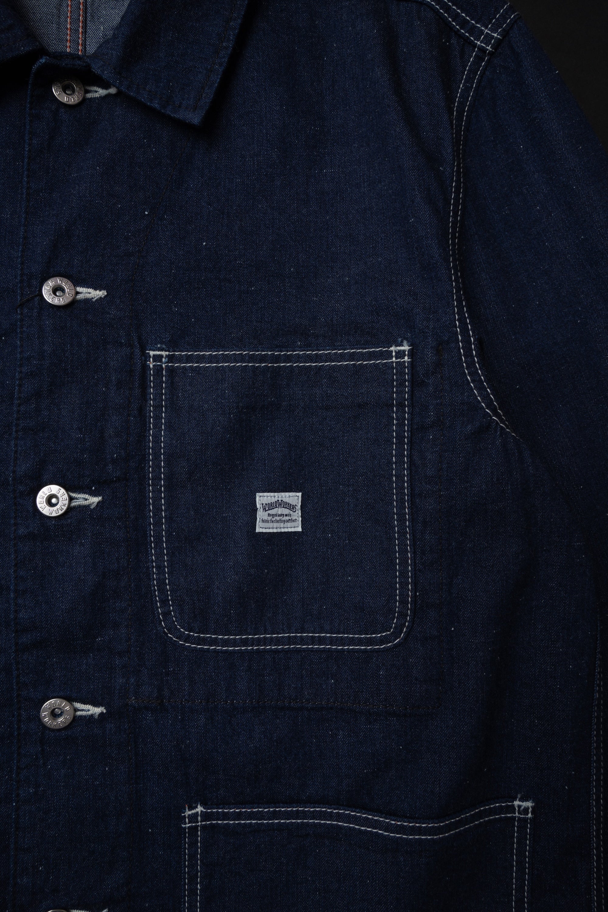 WR623F (81) World Workers Indigo Nep Denim Coverall Jacket