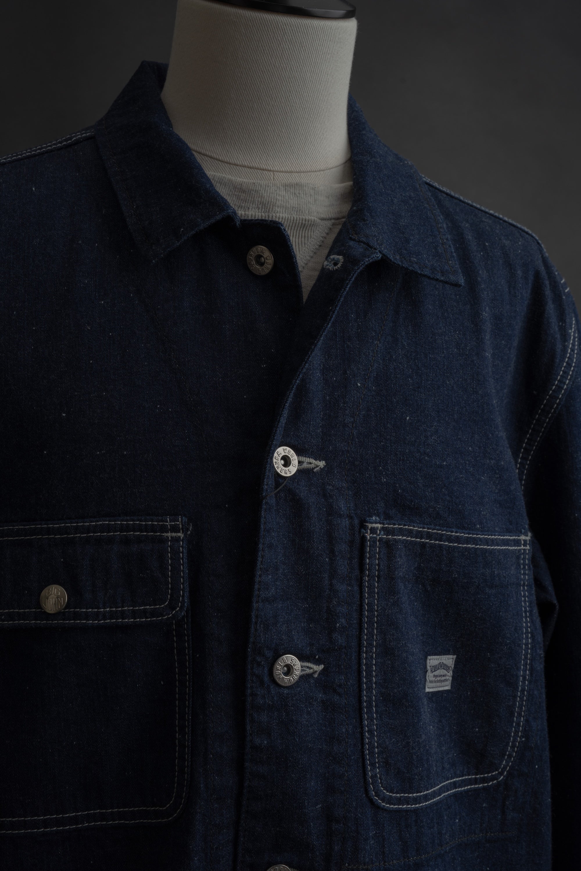 WR623F (81) World Workers Indigo Nep Denim Coverall Jacket – BIG