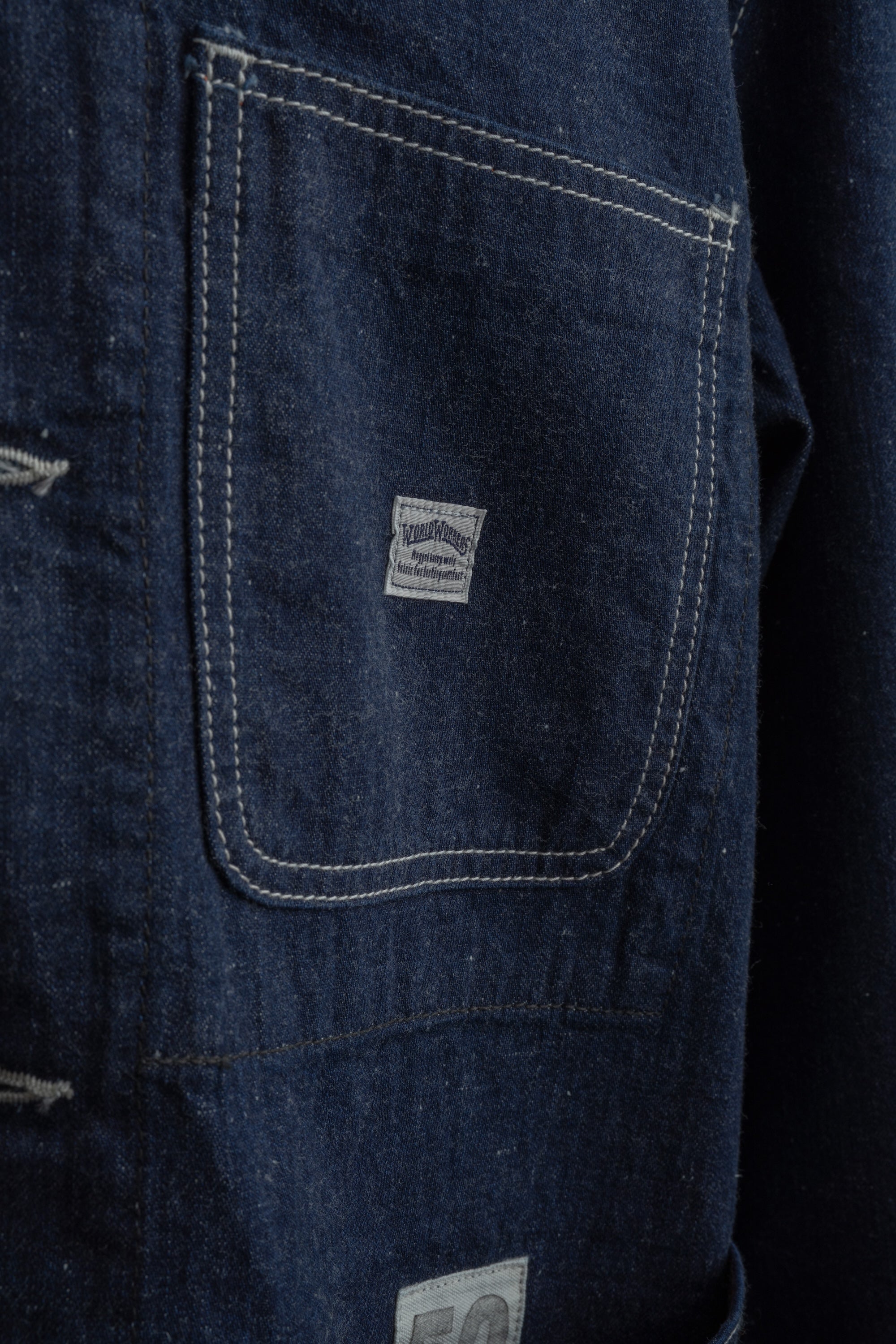WR623F (81) World Workers Indigo Nep Denim Coverall Jacket