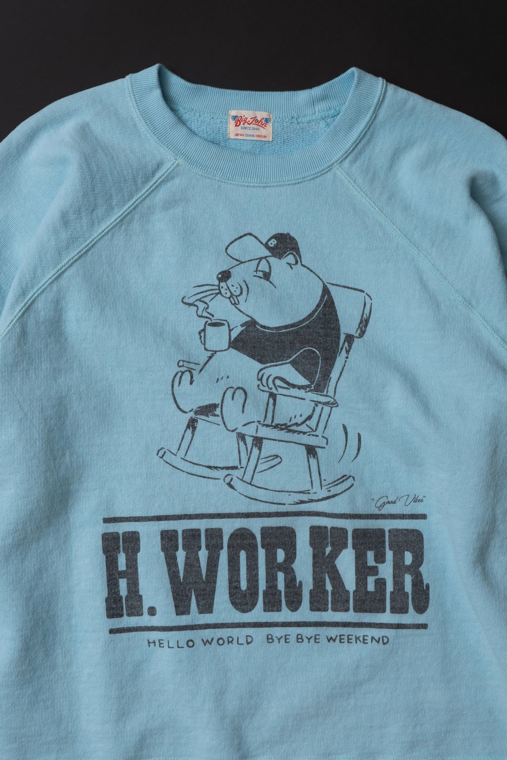 MTE008(07) [BEAVER] RAGLAN SLEEVES SWEAT | SAX BLUE
