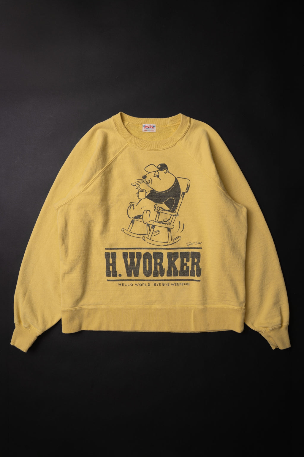 MTE008(46) [BEAVER] RAGLAN SLEEVES SWEAT | YELLOW