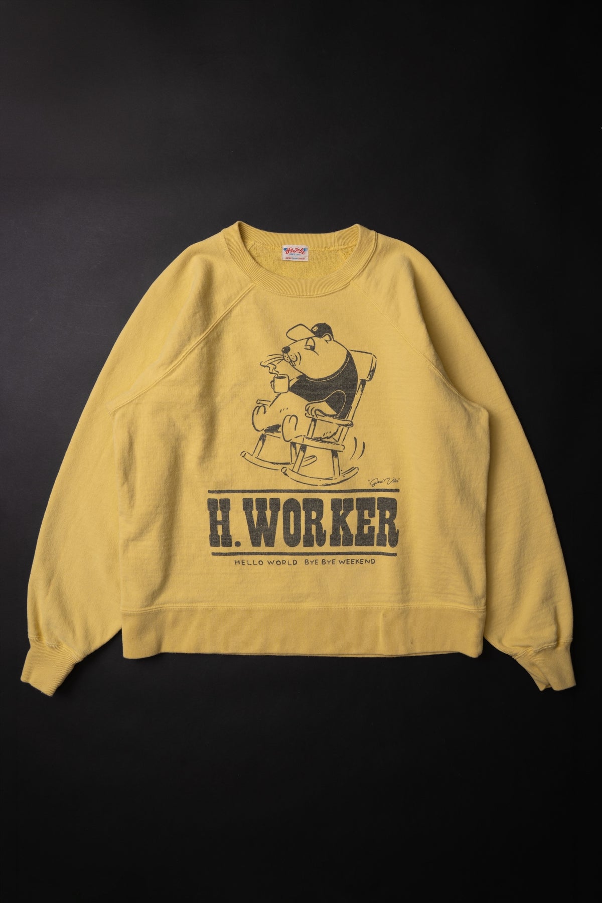 MTE008(46) [BEAVER] RAGLAN SLEEVES SWEAT | YELLOW