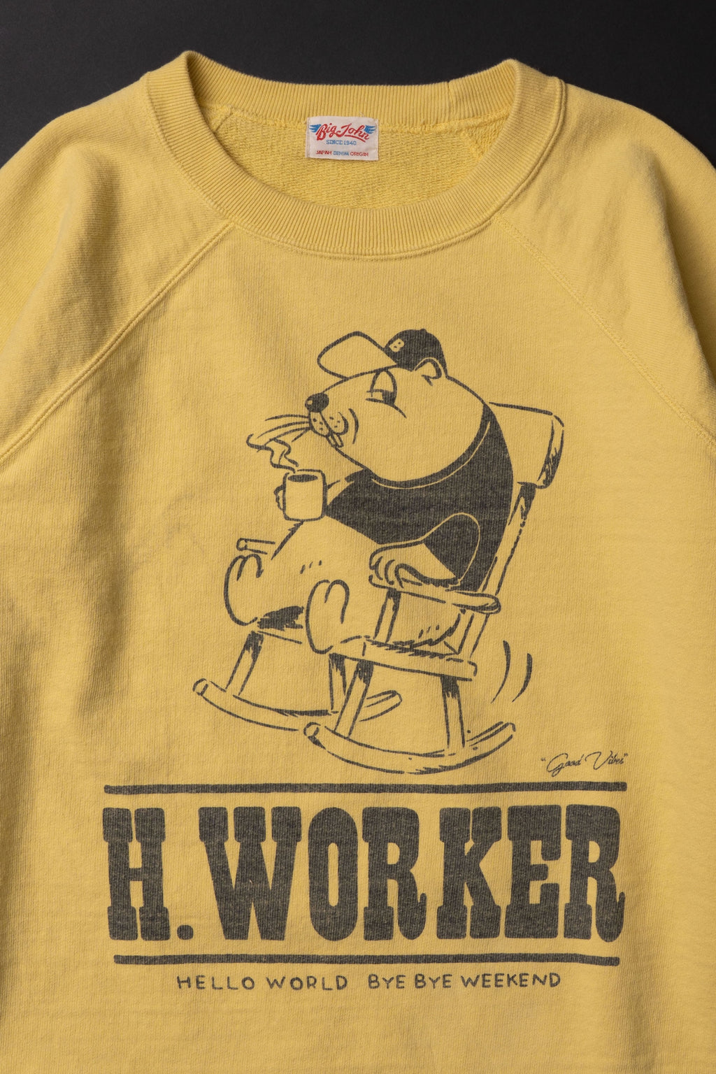 MTE008(46) [BEAVER] RAGLAN SLEEVES SWEAT | YELLOW