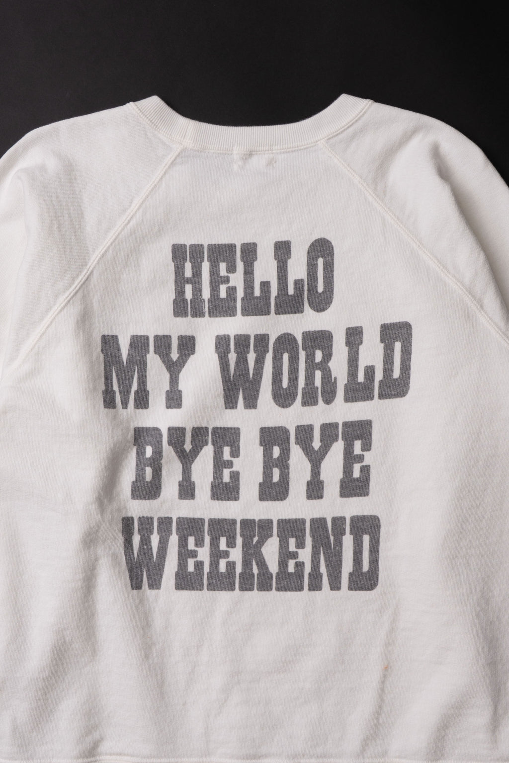 MTE008(69) [BEAVER] RAGLAN SLEEVES SWEAT | WHITE