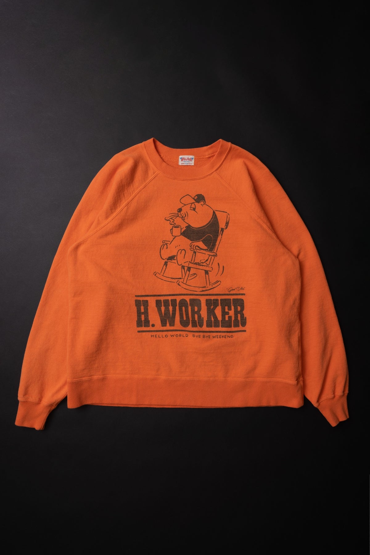 MTE008(44) [BEAVER] RAGLAN SLEEVES SWEAT | ORANGE