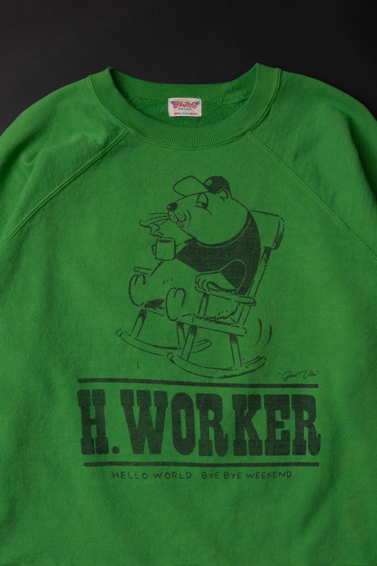 MTE008(14) [BEAVER] RAGLAN SLEEVES SWEAT | GREEN