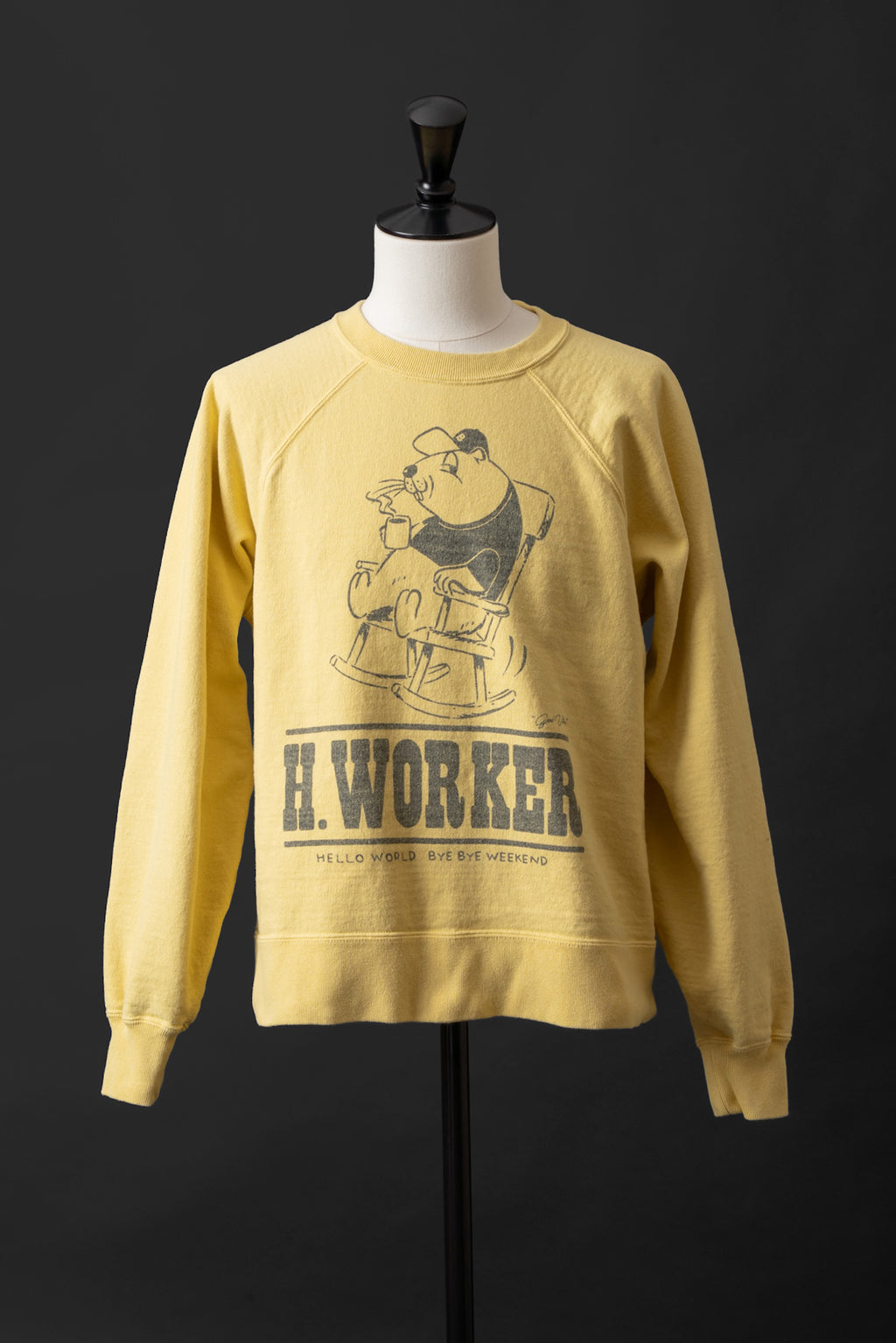 MTE008(46) [BEAVER] RAGLAN SLEEVES SWEAT | YELLOW