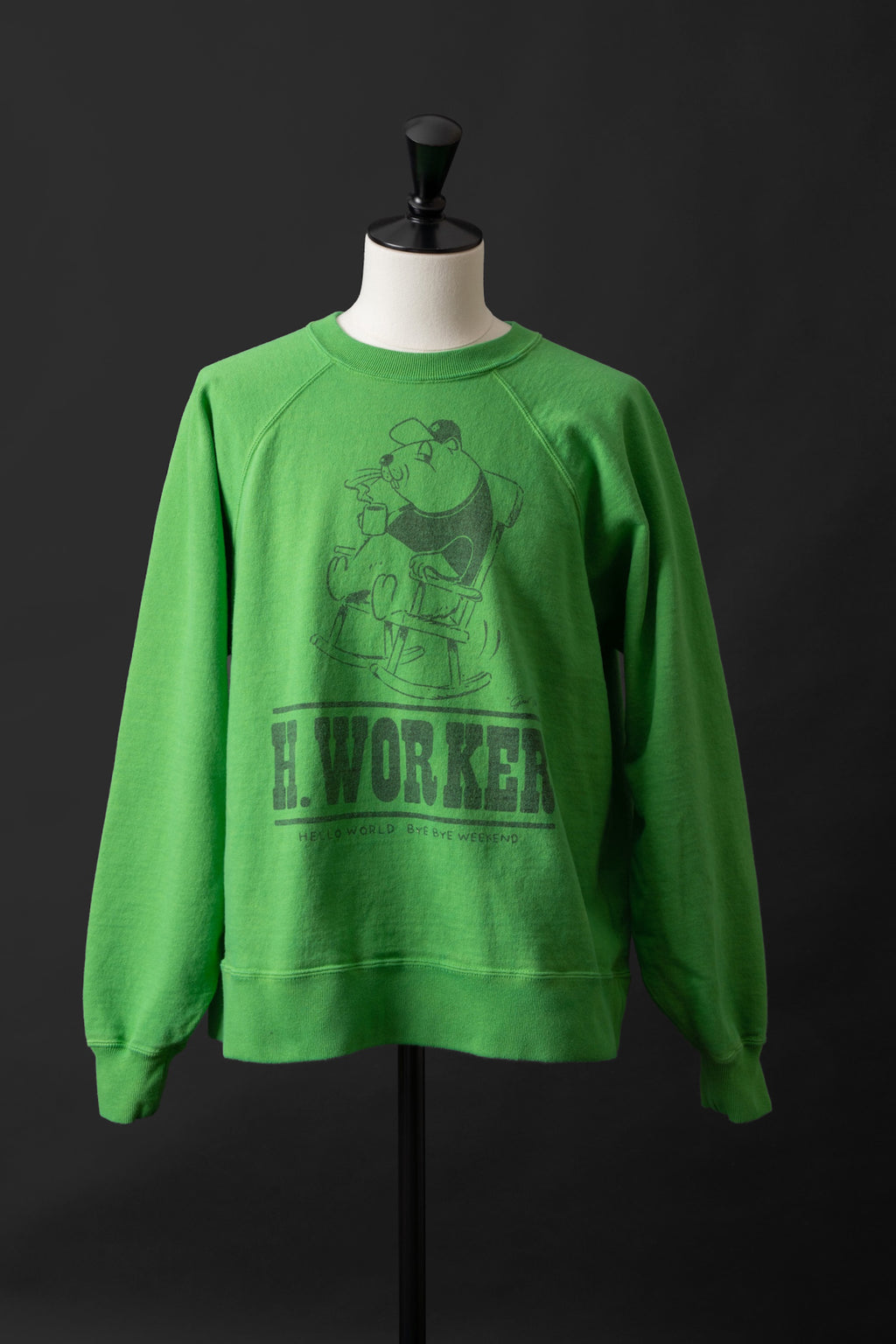 MTE008(14) [BEAVER] RAGLAN SLEEVES SWEAT | GREEN