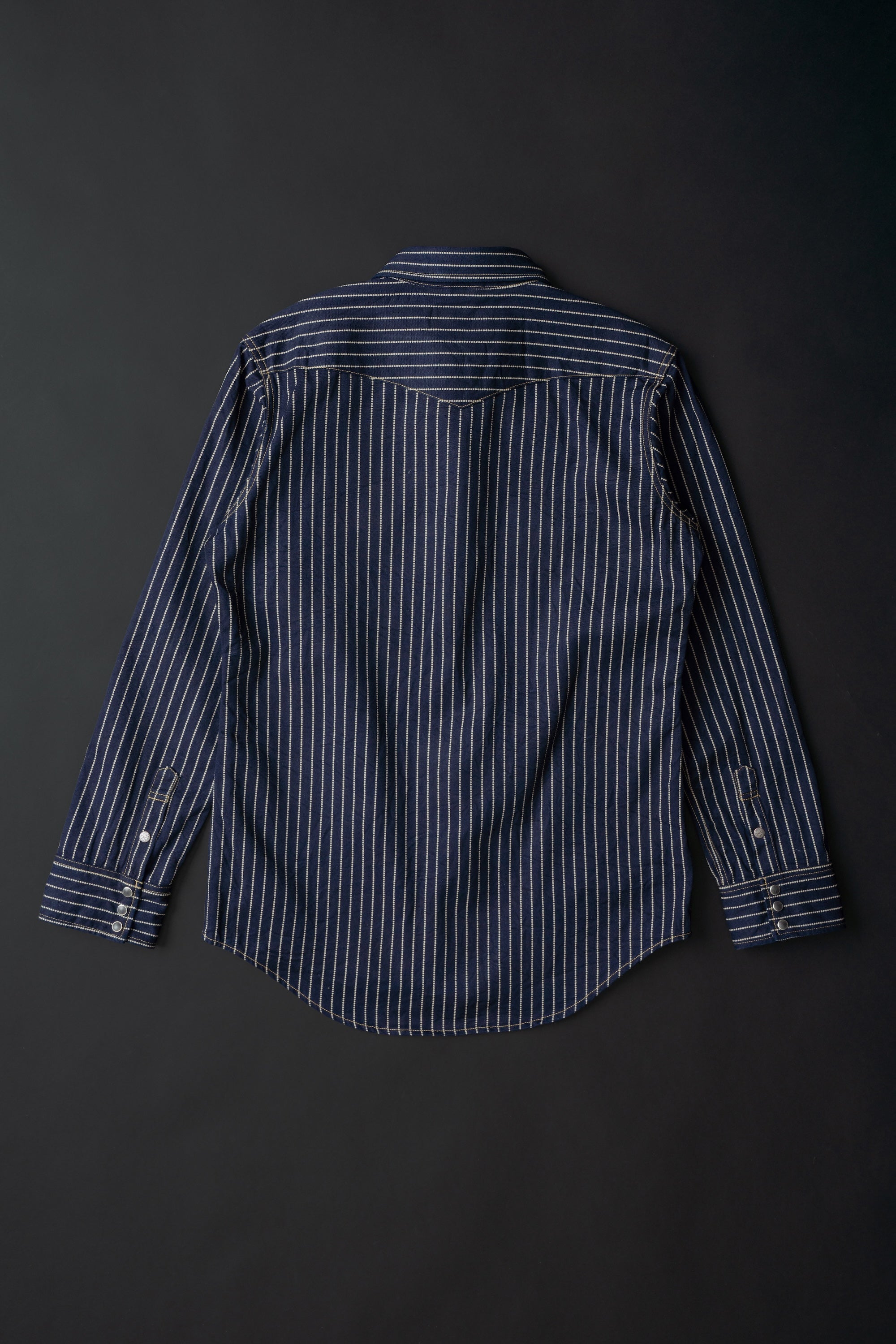MS004E (055P) 10oz SELVADGE DENIM WESTERN SHIRTS WABASH – BIG JOHN