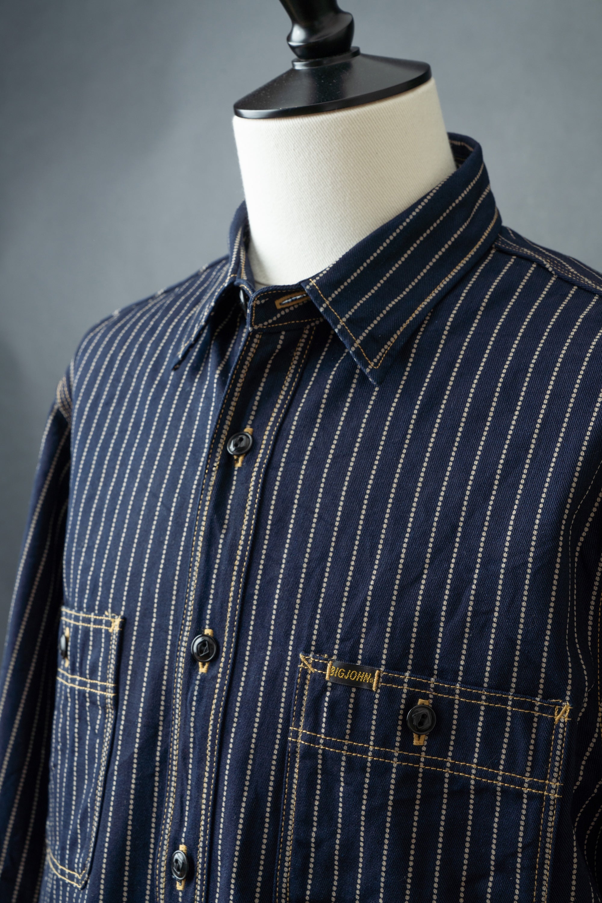 MS005E (055P) 10oz SELVAGE WORK SHIRT WABASH – BIG JOHN【公式