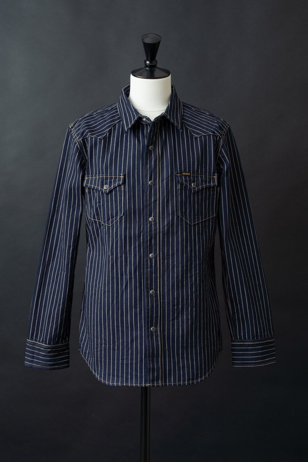MS004E (055P) 10oz SELVADGE DENIM WESTERN SHIRTS WABASH