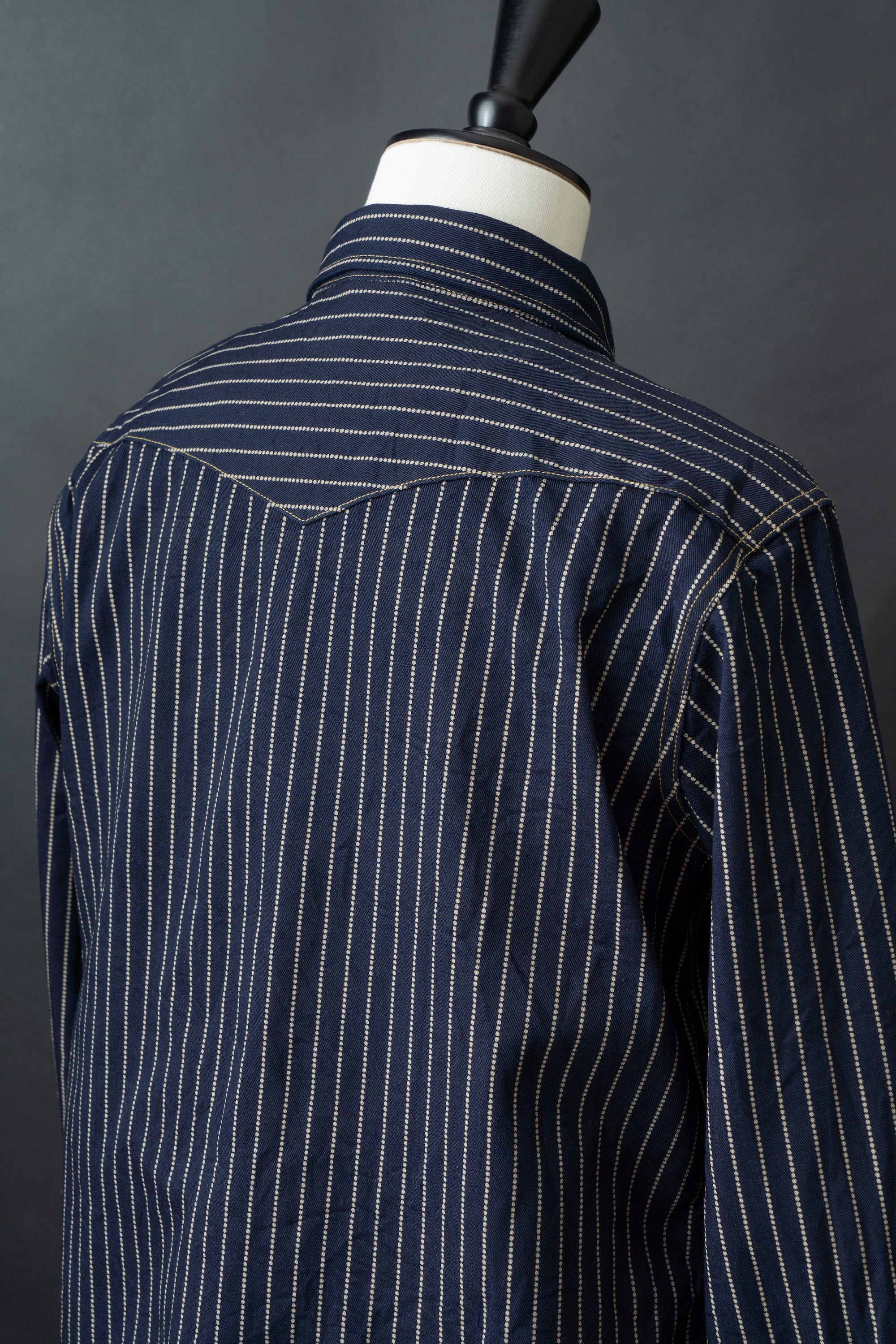 MS004E (055P) 10oz SELVADGE DENIM WESTERN SHIRTS WABASH – BIG JOHN