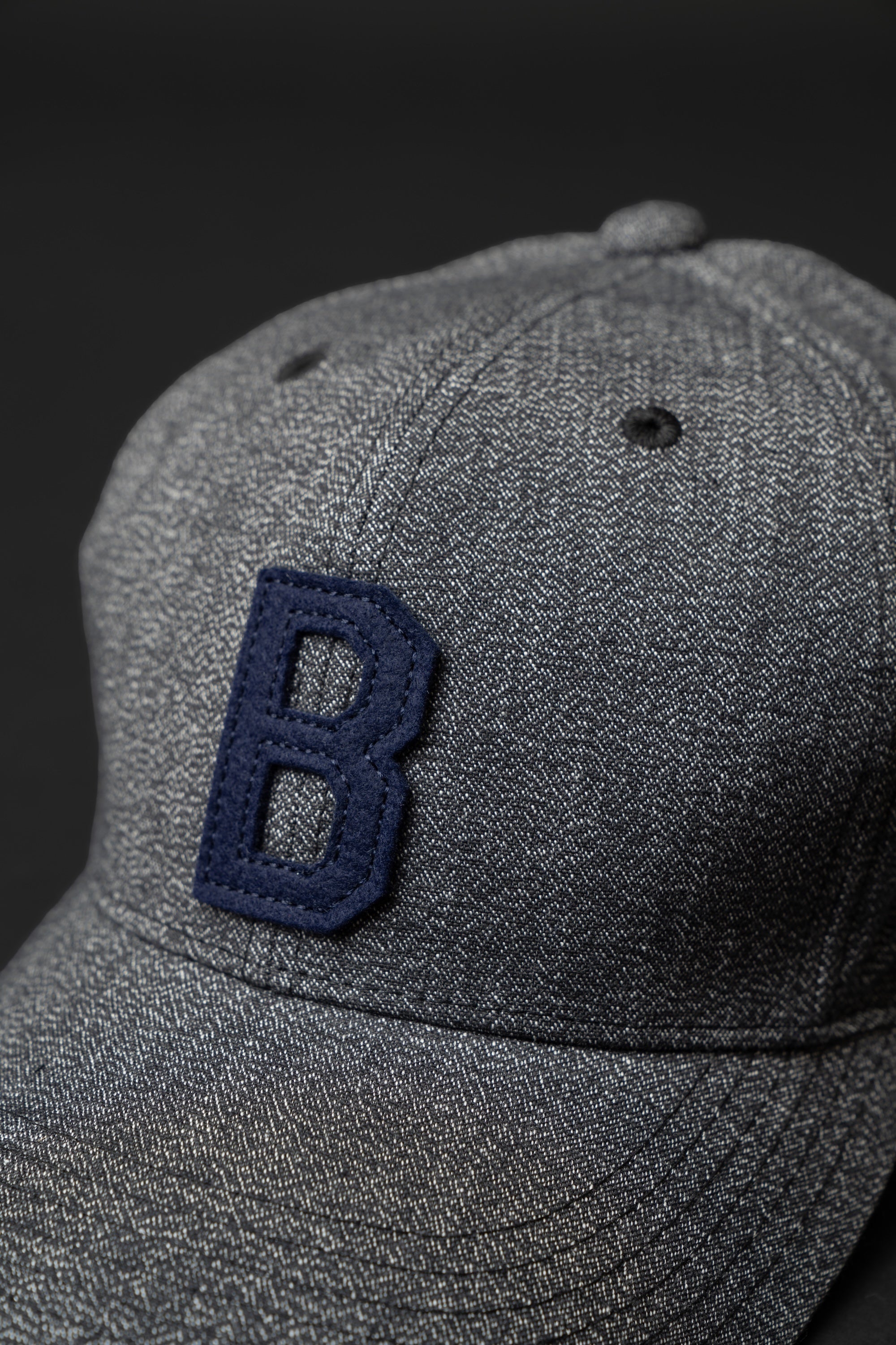 VBBJ049- (64 GRAY) BJ BASEBALL B LOGO CAP