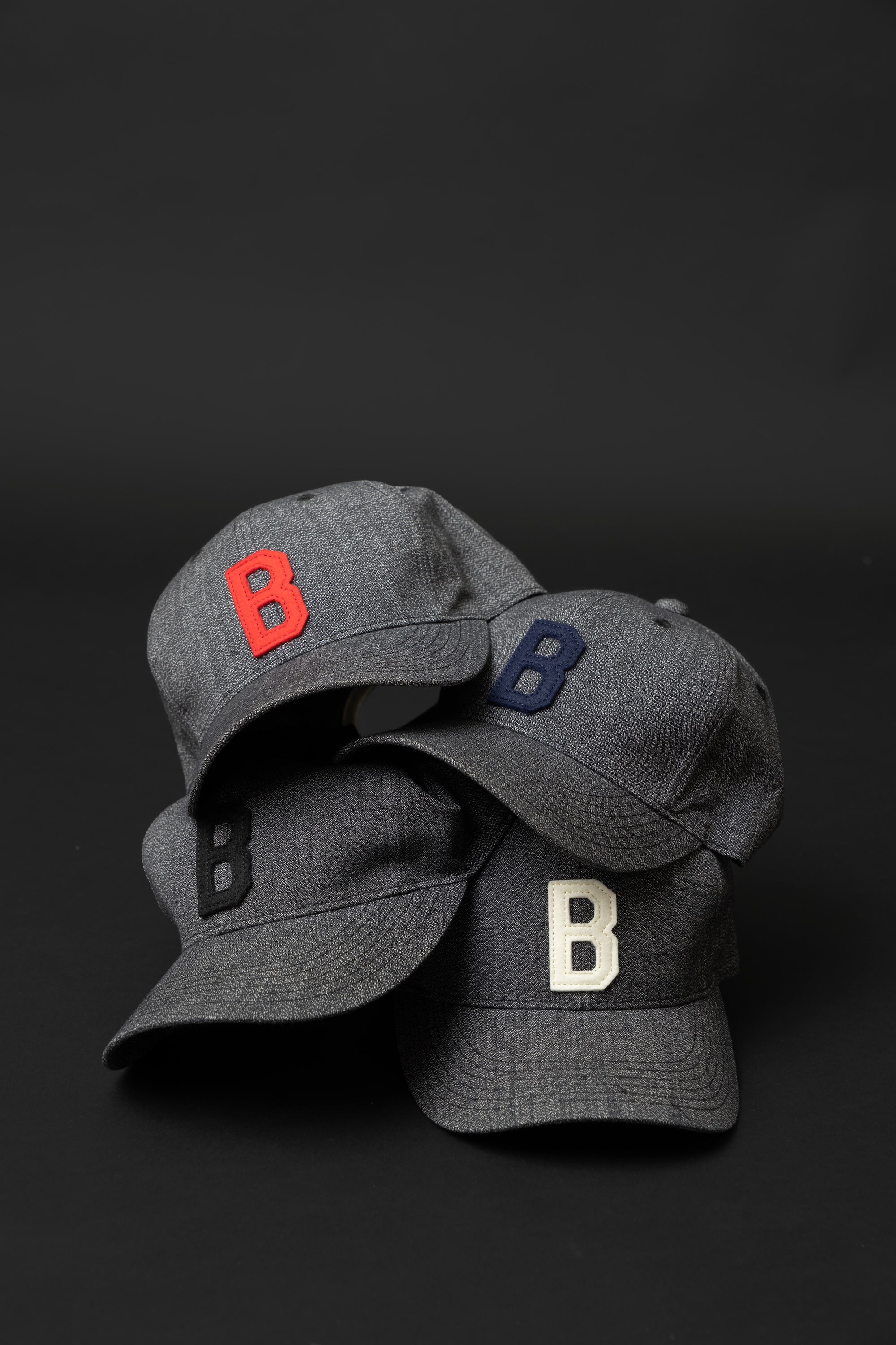 VBBJ049- (64 GRAY) BJ BASEBALL B LOGO CAP