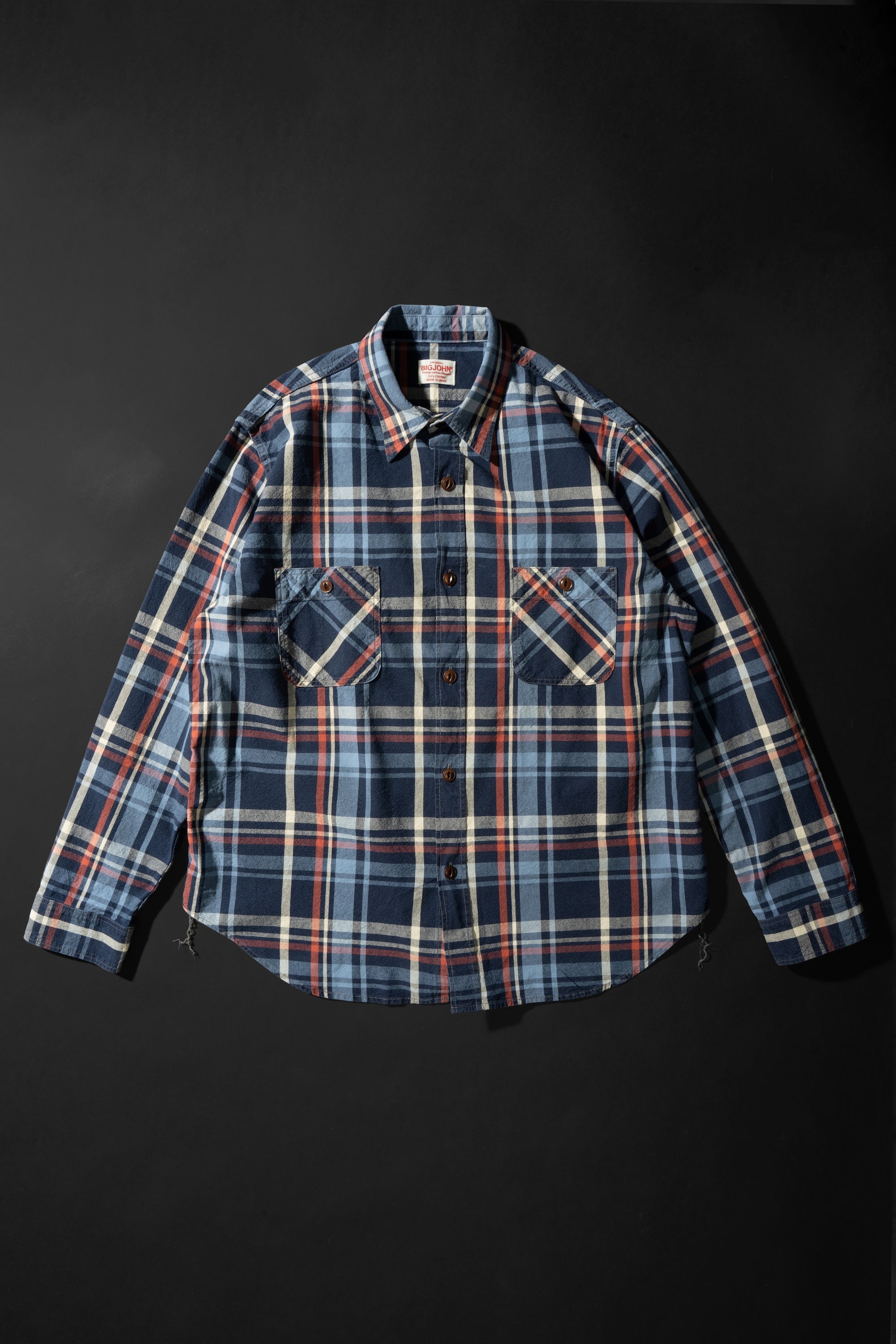 MS012G (ID01) INDIGO CHECK SHIRTS – BIG JOHN【公式】オンラインショップ