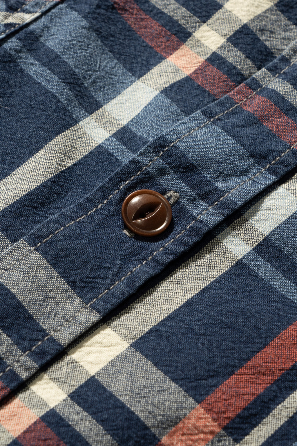MS012G (ID01) INDIGO CHECK SHIRTS