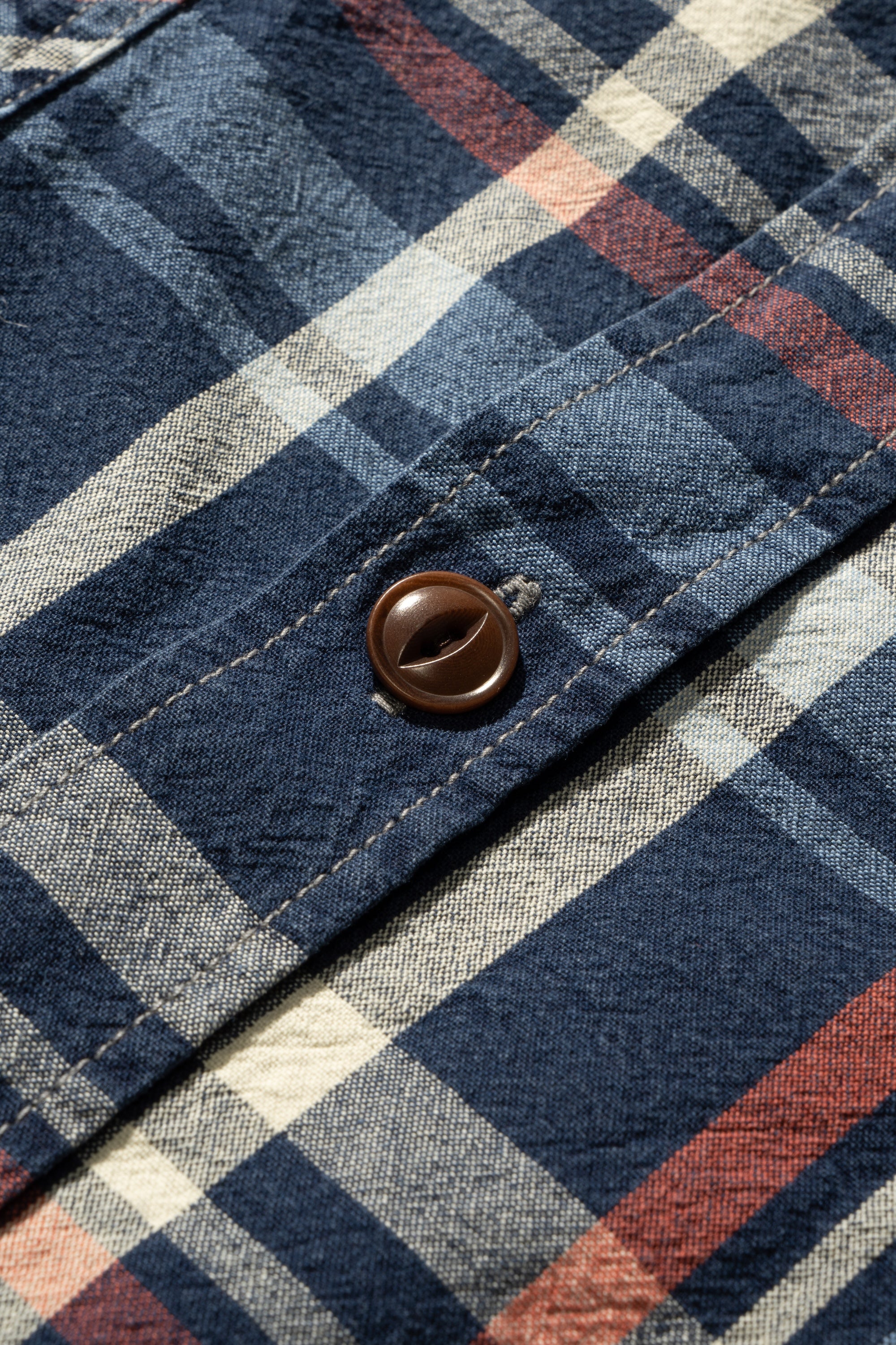 MS012G (ID01) INDIGO CHECK SHIRTS