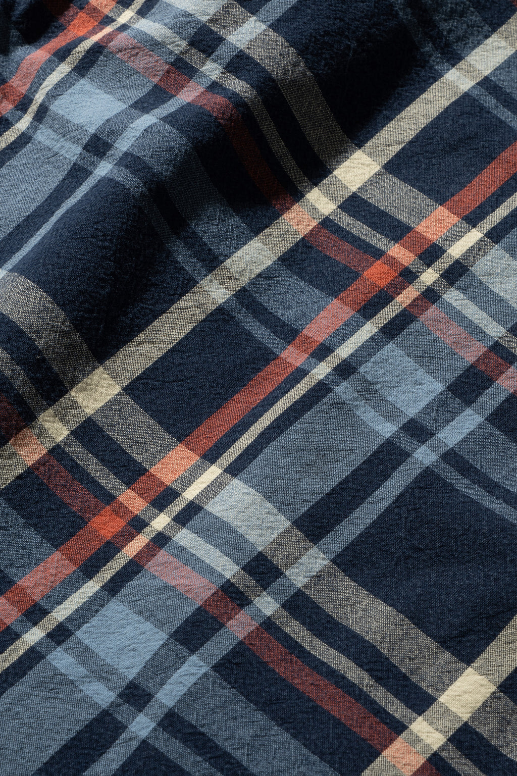 MS012G (ID01) INDIGO CHECK SHIRTS