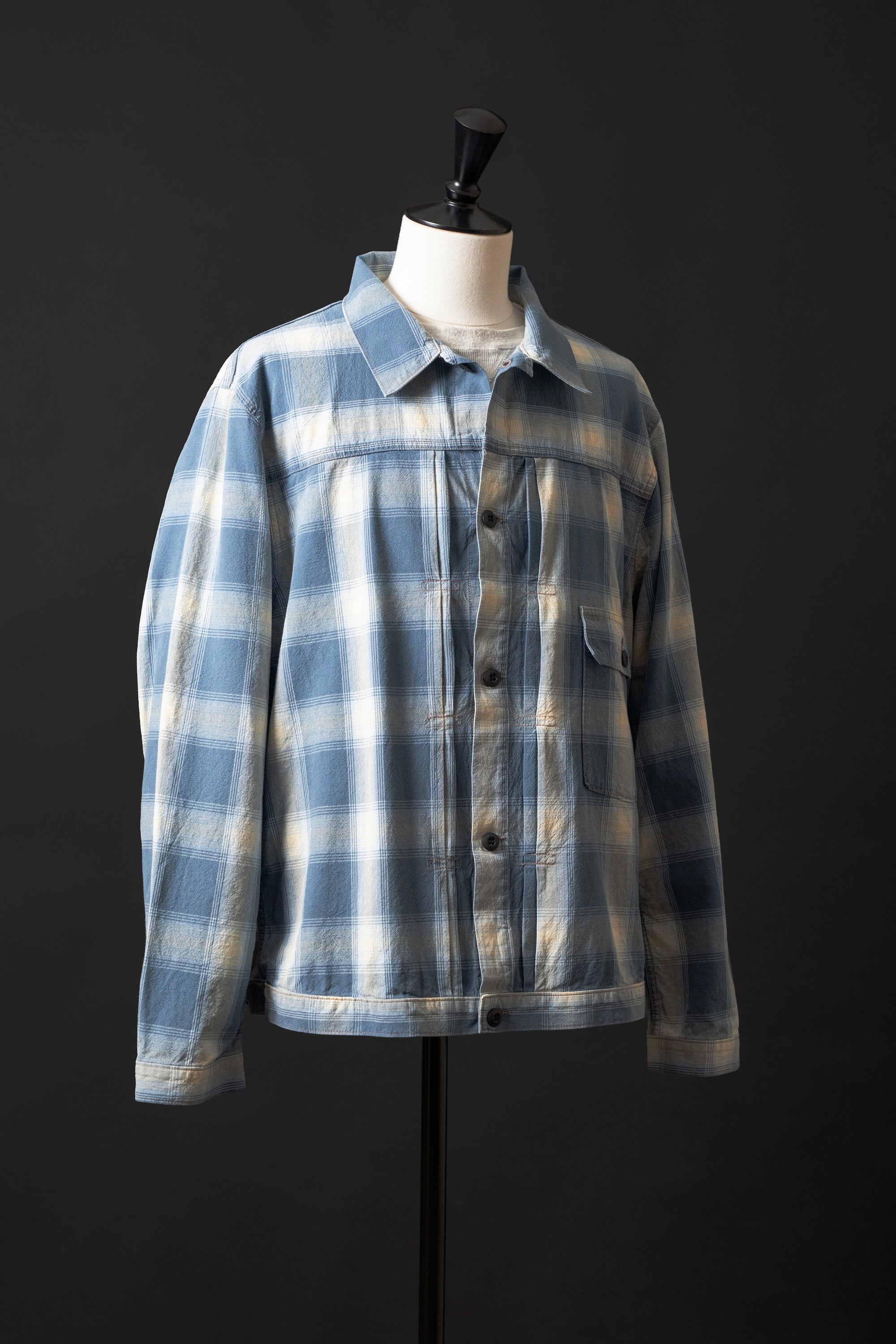 M6010J (ID02) INDIGO CHECK JACKET