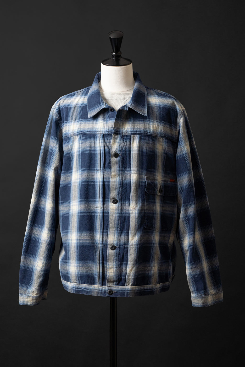 M6010J (ID01) INDIGO CHECK JACKET