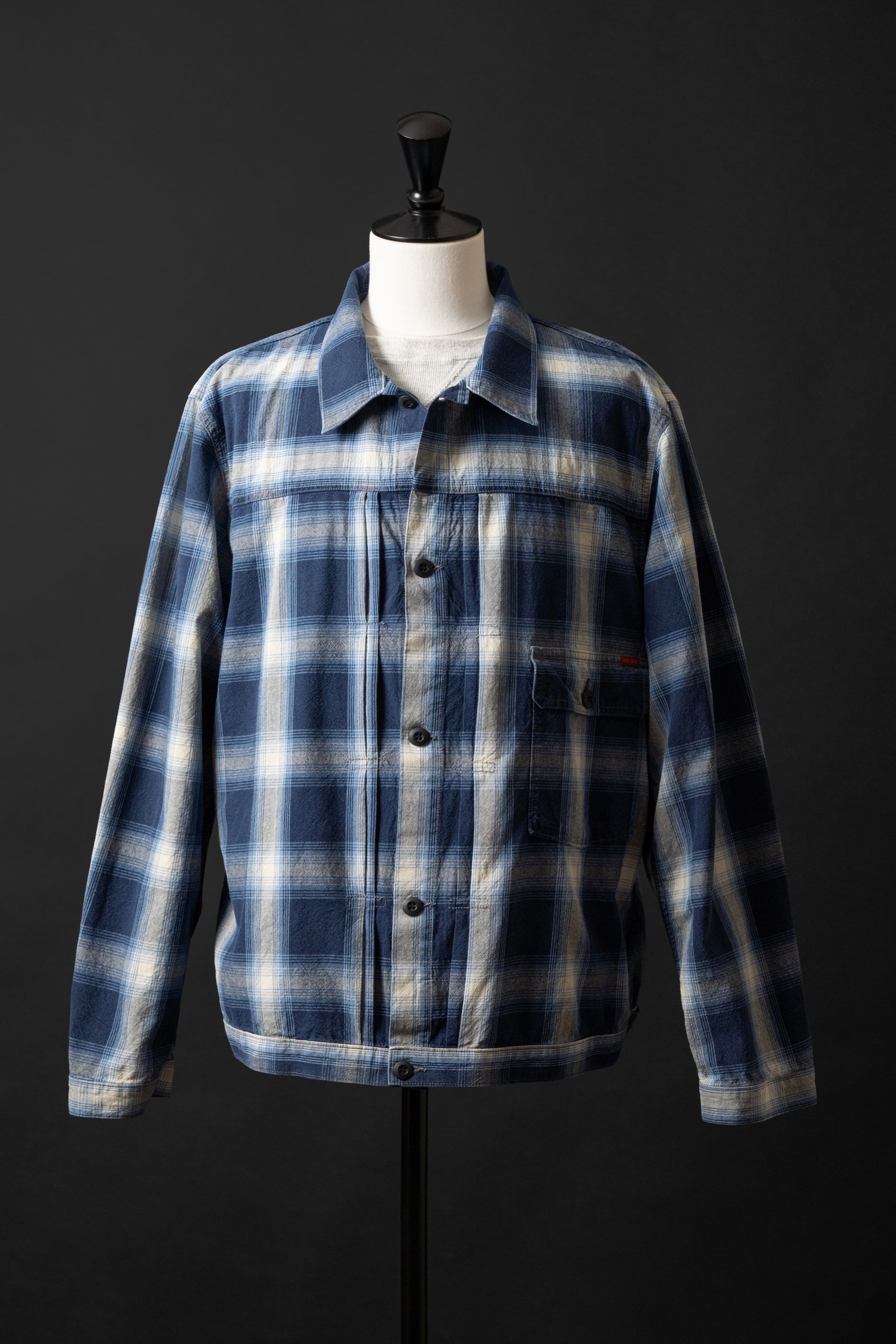 M6010J (ID01) INDIGO CHECK JACKET
