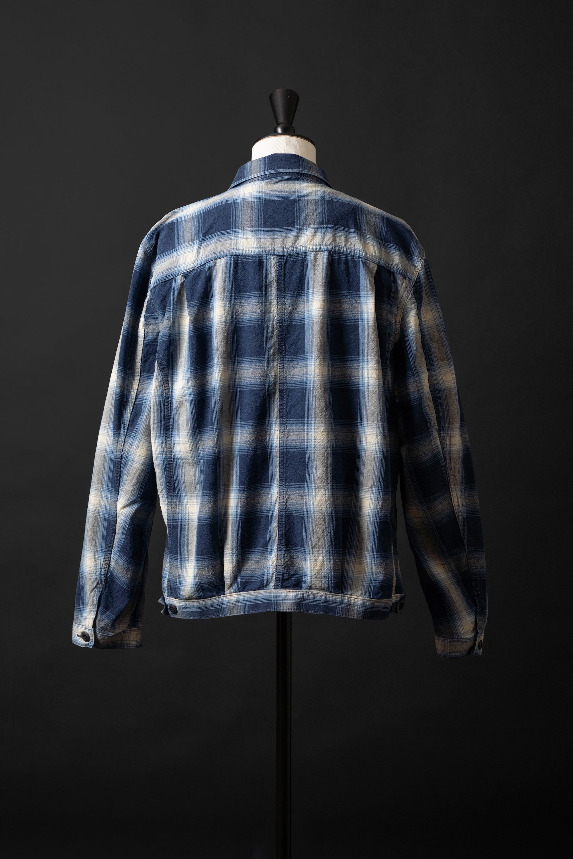 M6010J (ID01) INDIGO CHECK JACKET