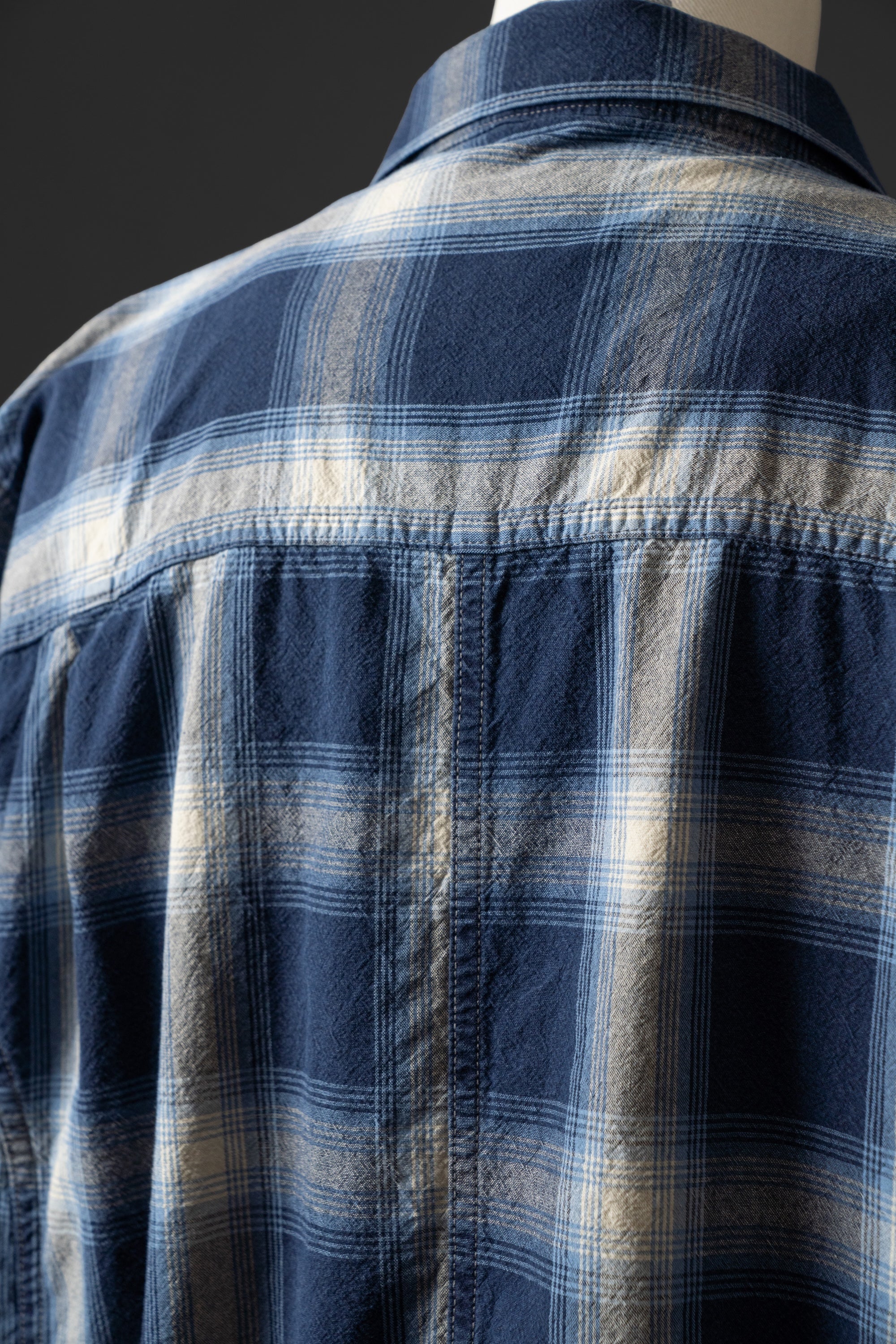 M6010J (ID01) INDIGO CHECK JACKET