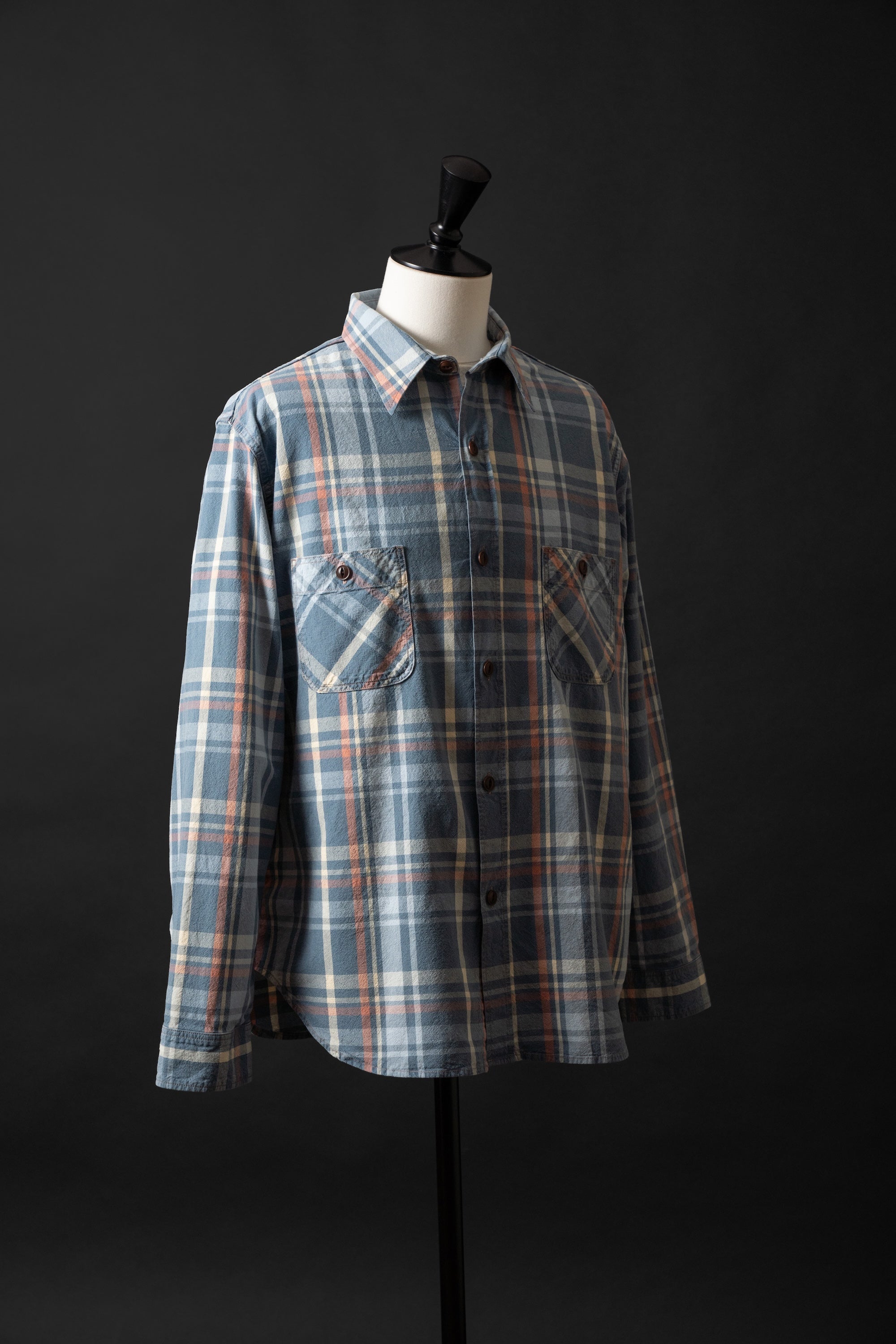 MS012G(ID02) INDIGO CHECK SHIRTS – BIG JOHN【公式】オンラインショップ