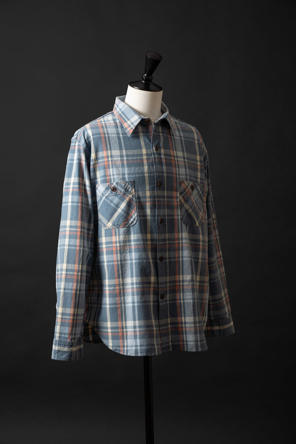 MS012G(ID02) INDIGO CHECK SHIRTS