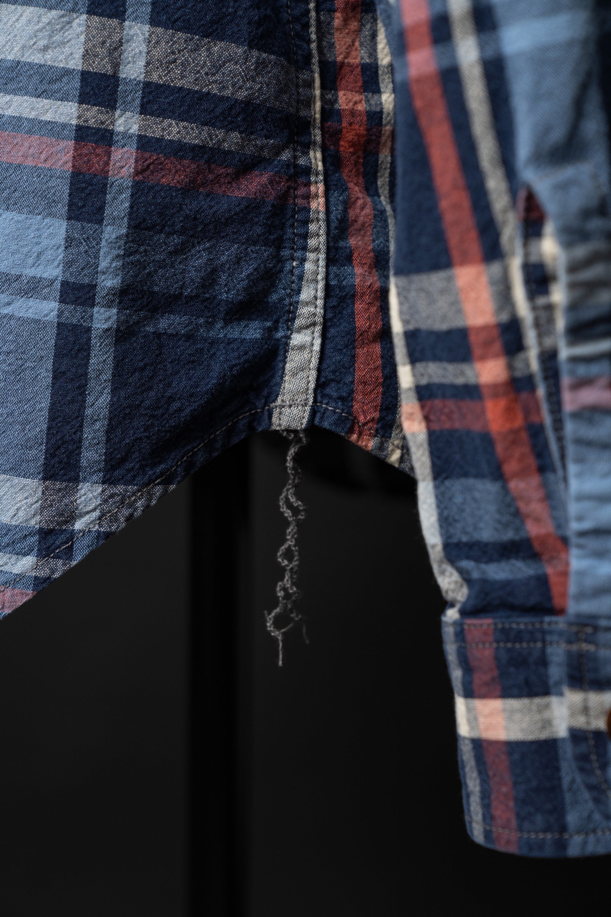 MS012G (ID01) INDIGO CHECK SHIRTS