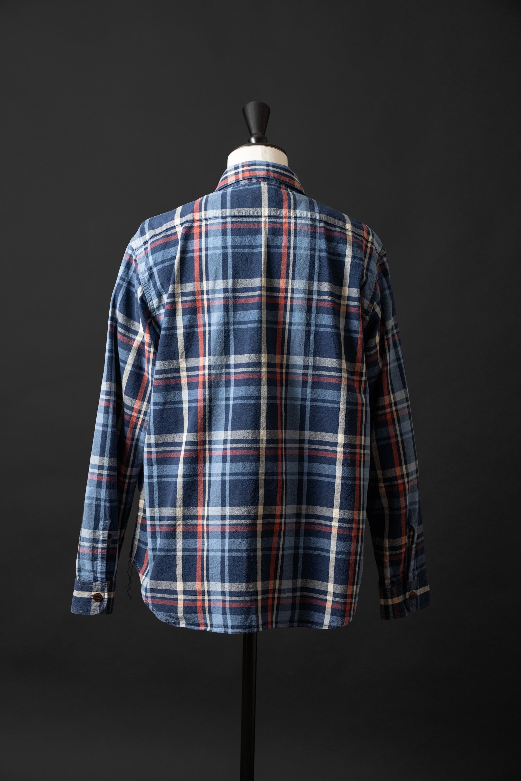 MS012G (ID01) INDIGO CHECK SHIRTS