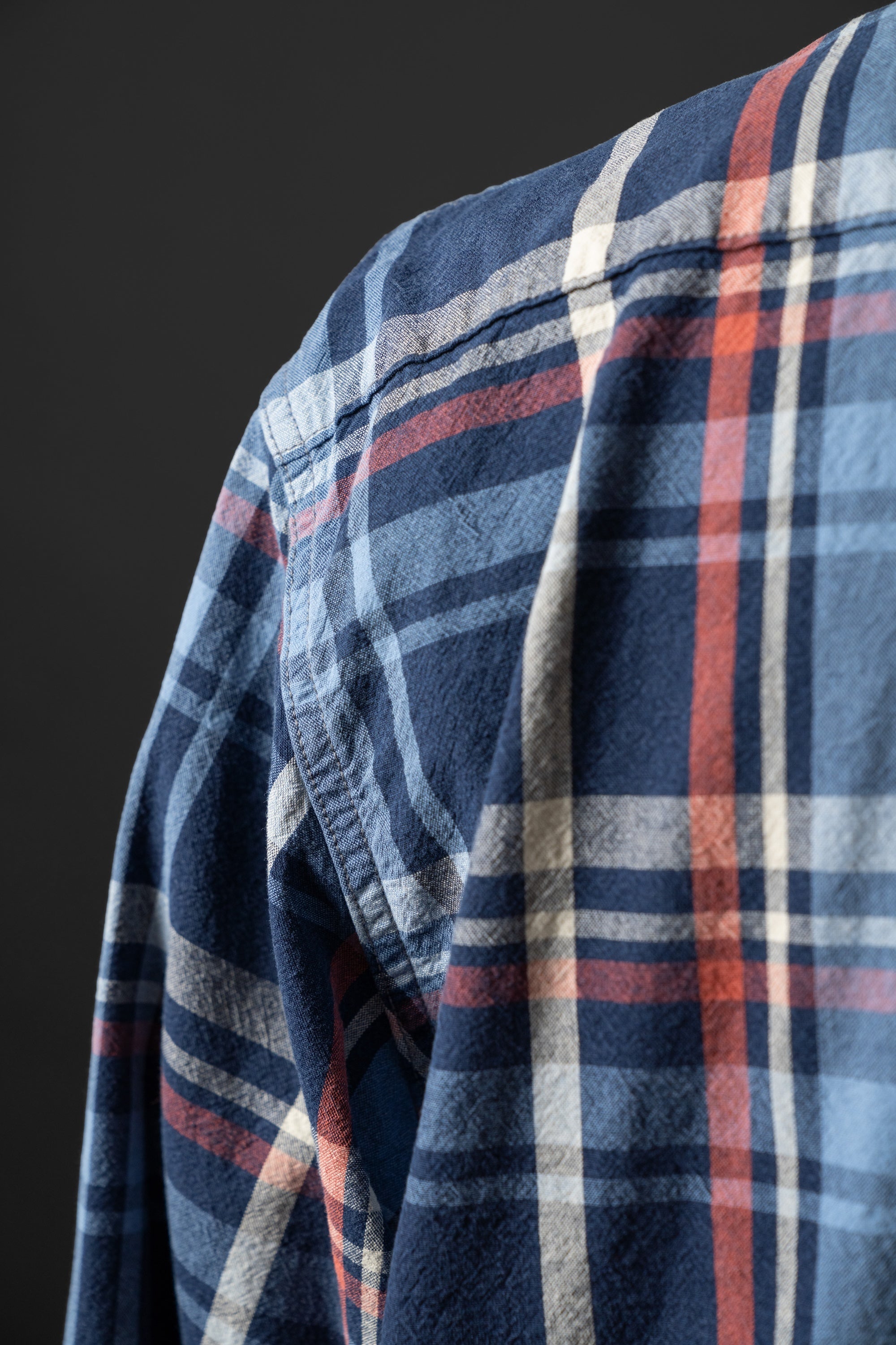 MS012G (ID01) INDIGO CHECK SHIRTS – BIG JOHN【公式】オンラインショップ