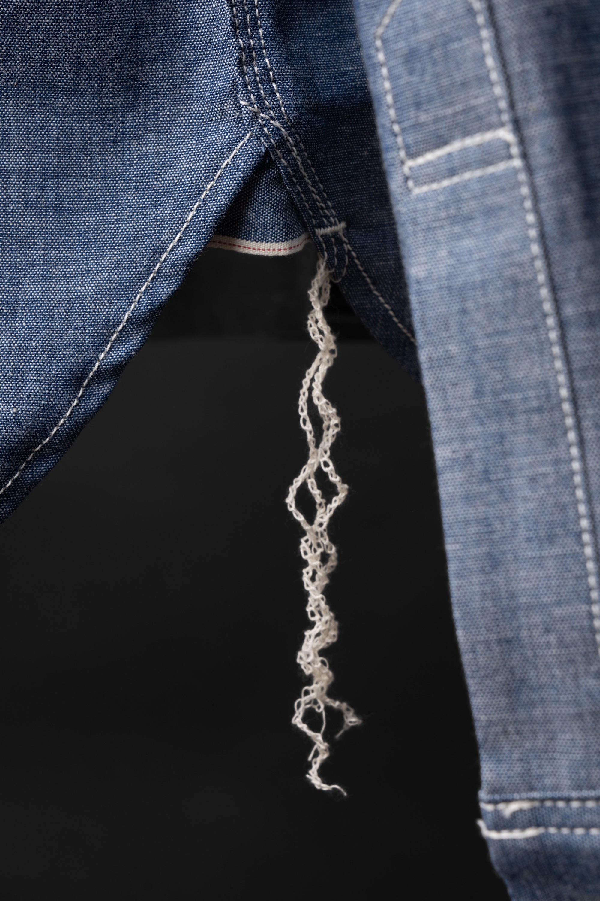 MS003R (01ER) Selvedge Chambray Shirt | Emb