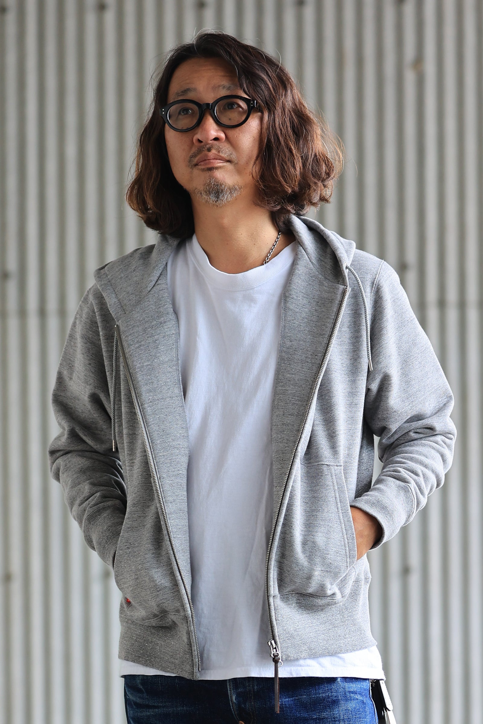 MZP001R(HG) 14.5oz Zip PARKA in USA Cotton