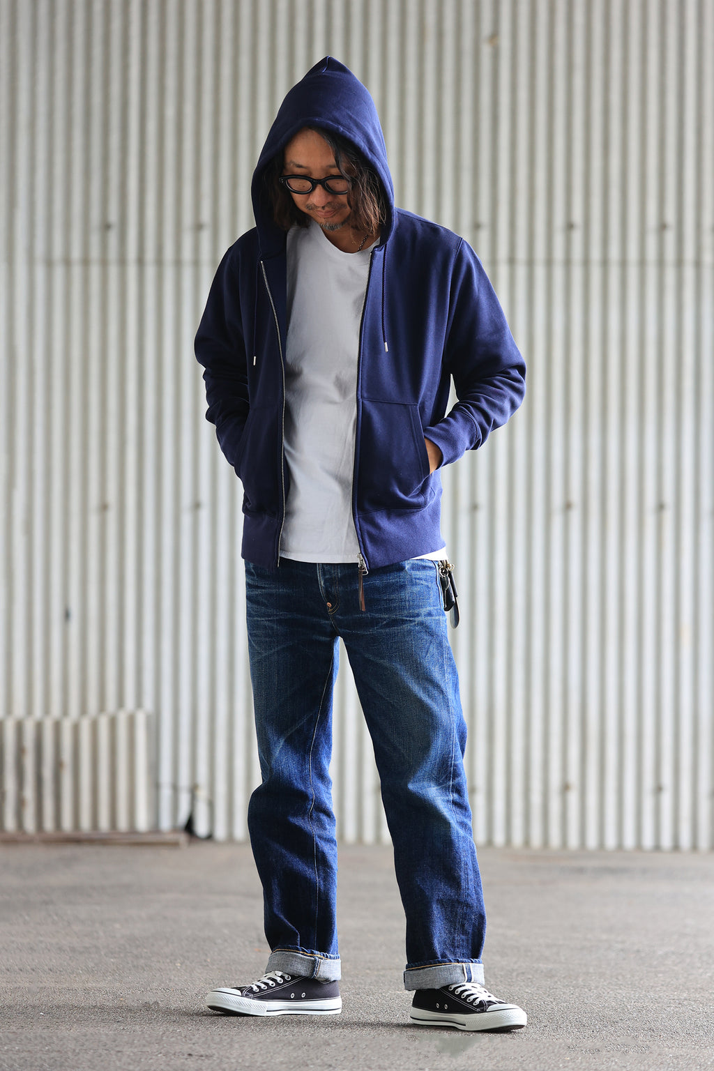 MZP001R(NV) 14.5oz Zip PARKA in USA Cotton