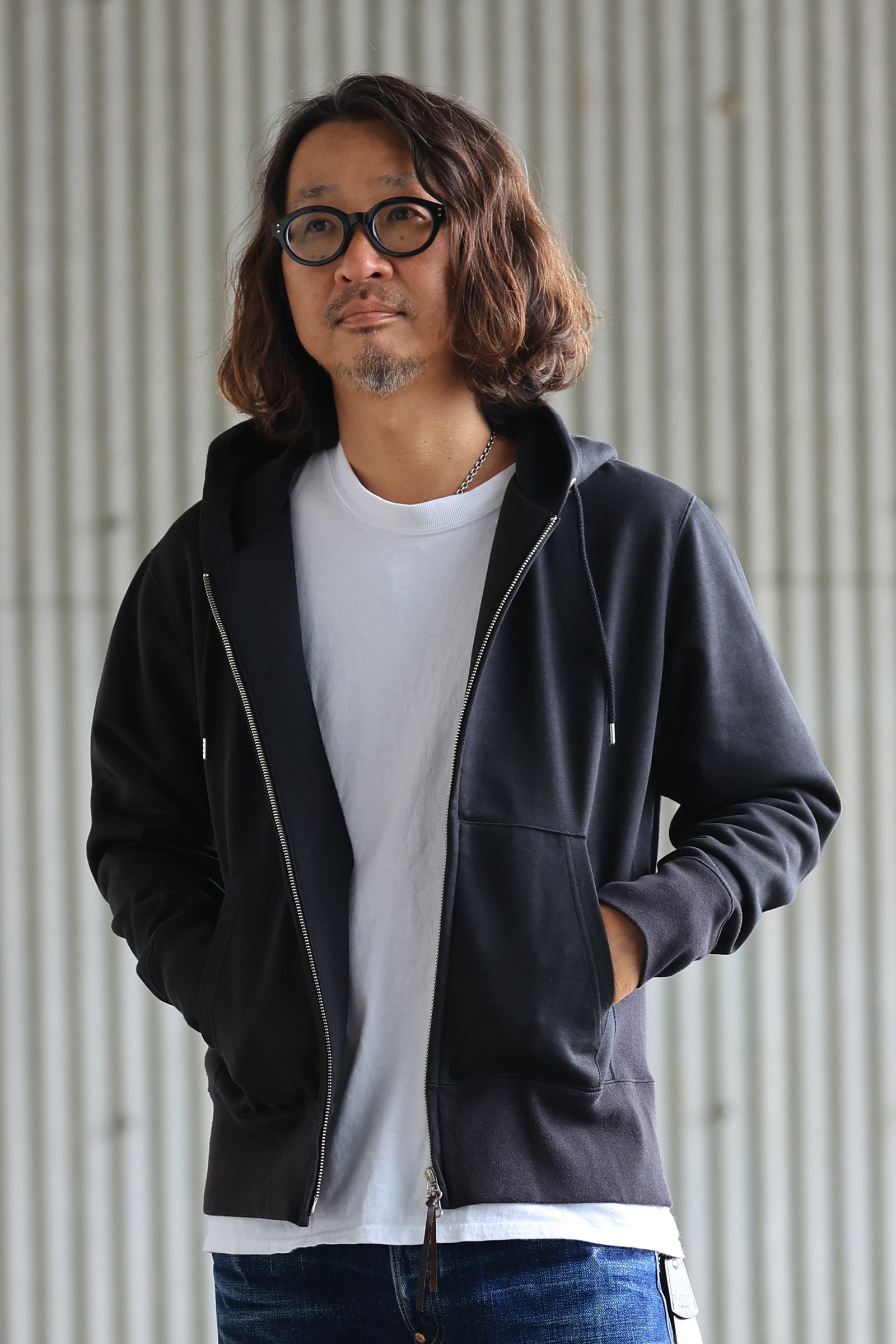 MZP001R(BK) 14.5oz Zip PARKA in USA Cotton