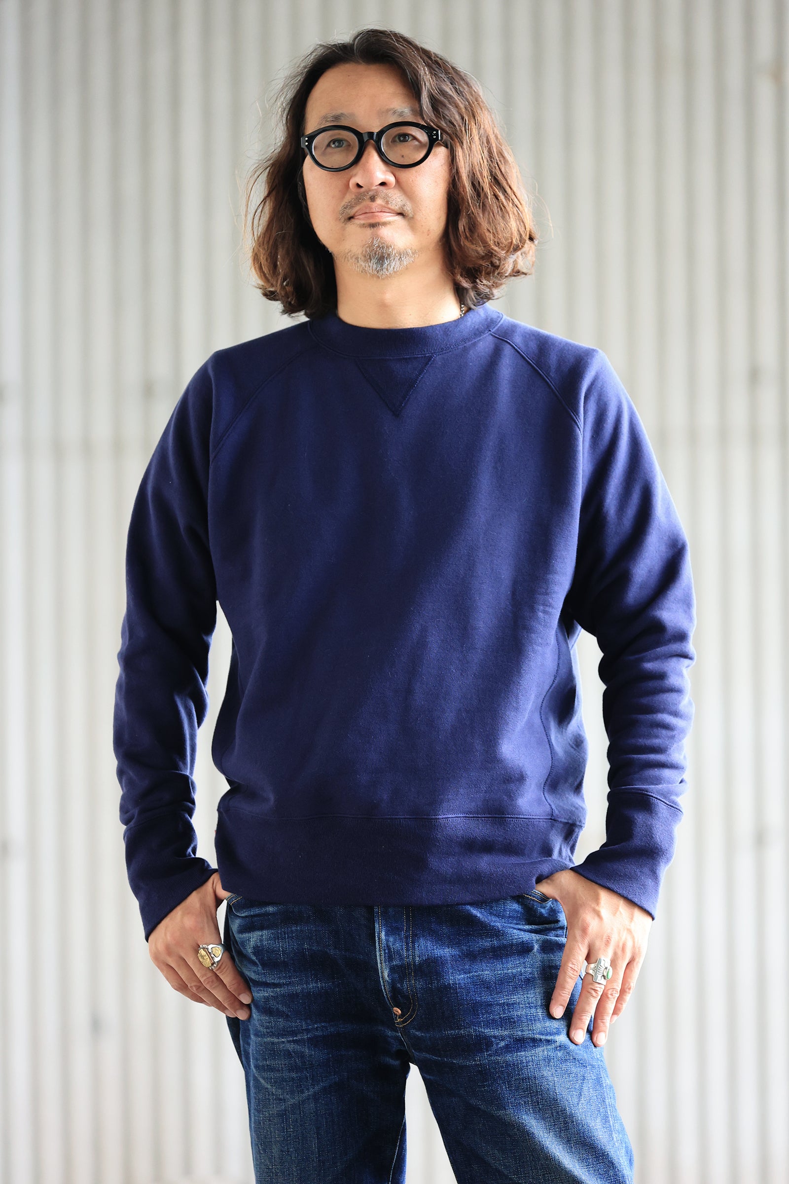 MSW001R(NV) 14oz GAZETT SWEAT in USA Cotton