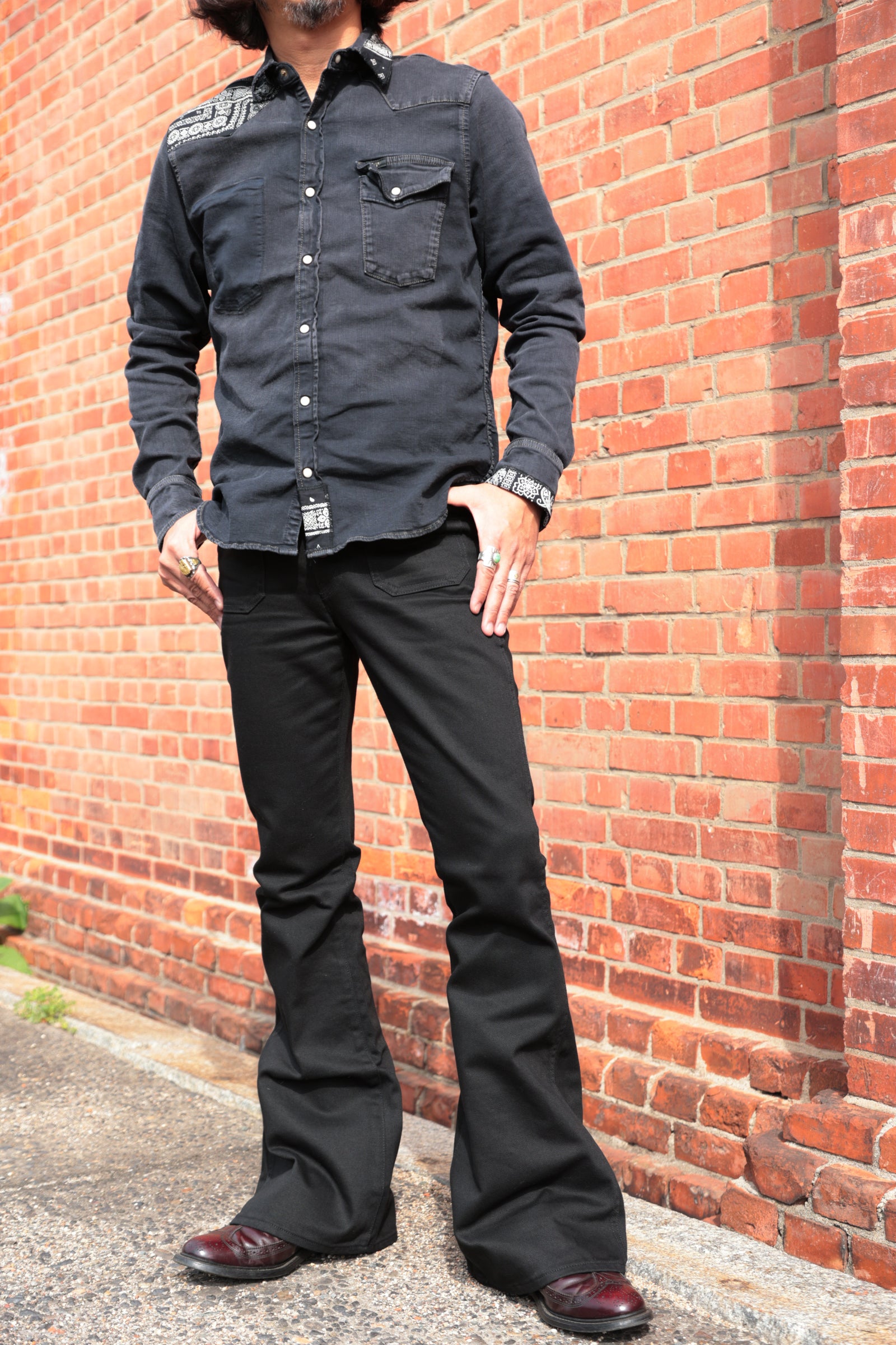 MH402B (61A) ボタンアップ ベルボトム