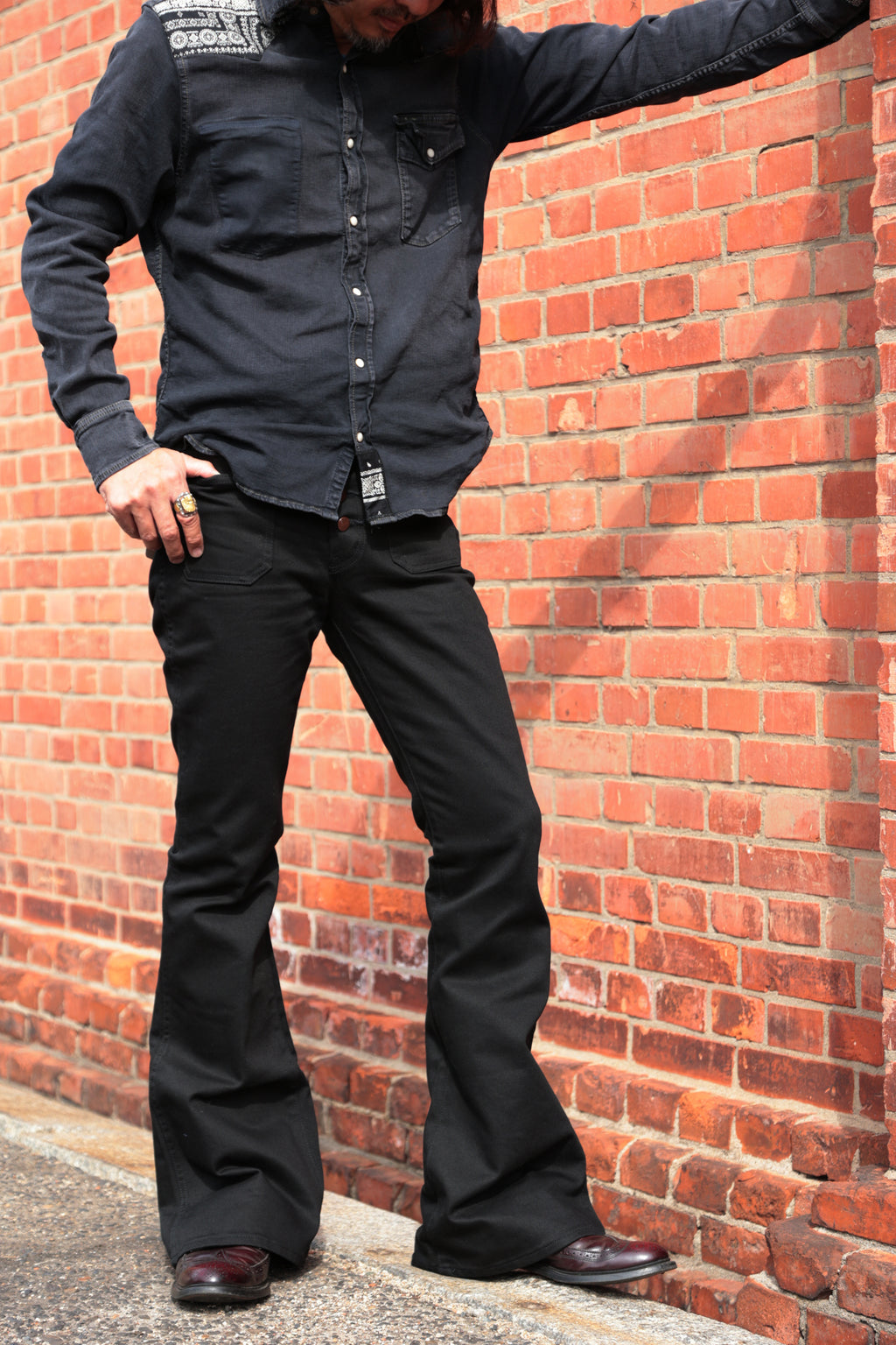 MH402B (61A) ボタンアップ ベルボトム