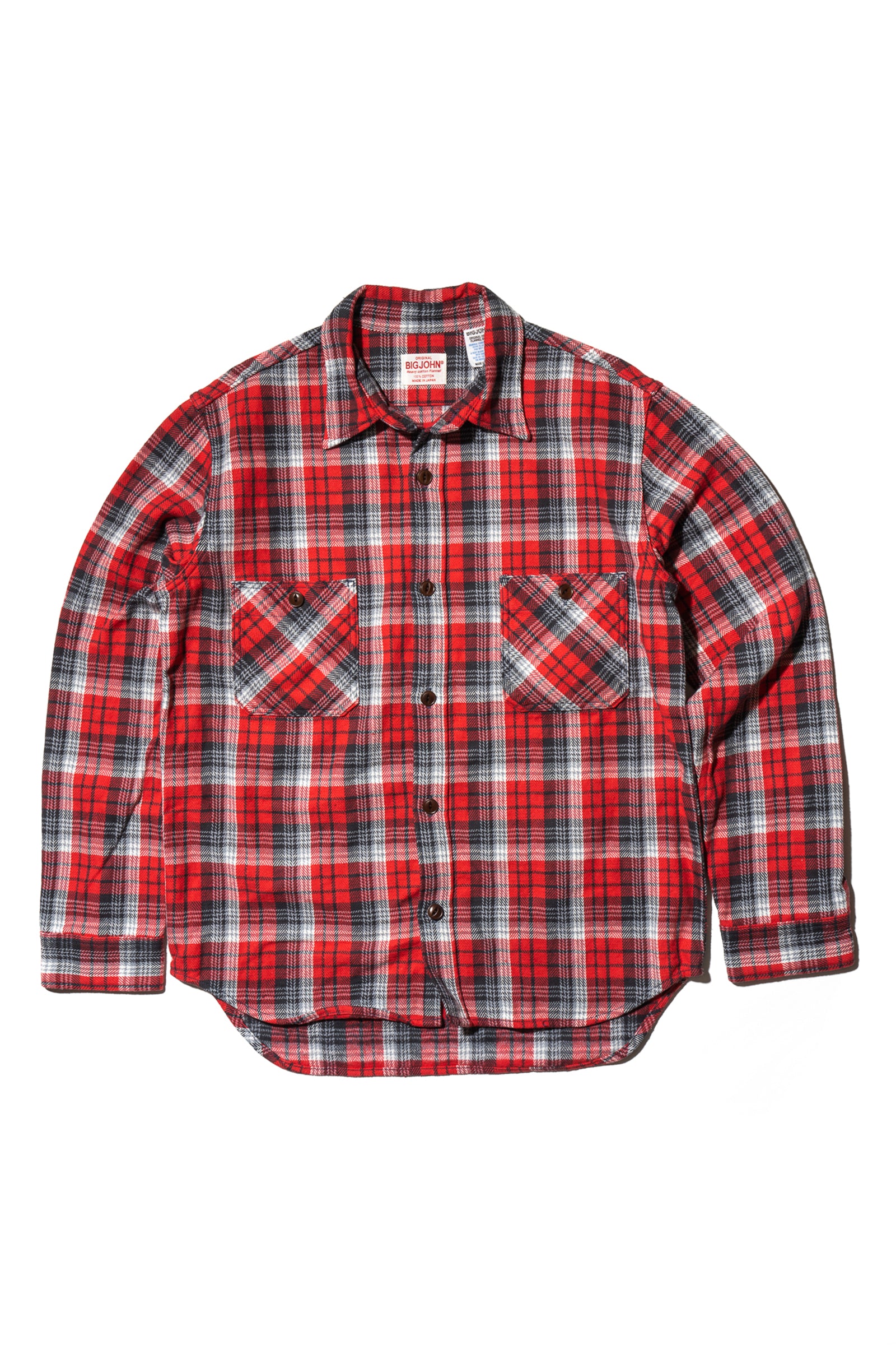 MS002R (25C) HEAVY COTTON FLANNEL SHIRT – BIG JOHN【公式 