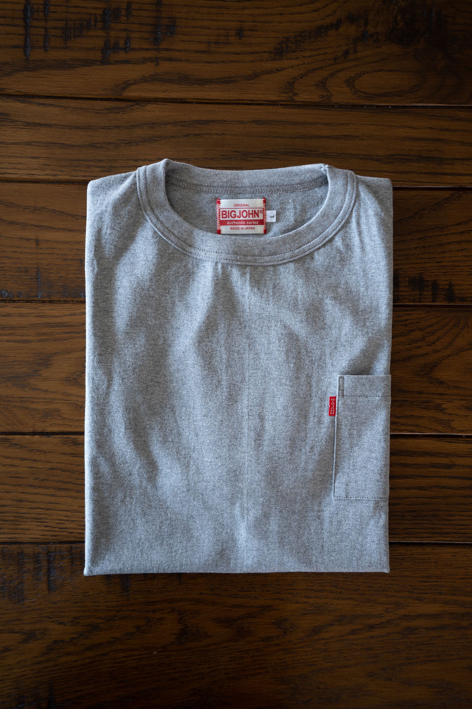 MTS10M (64) 丸胴 POCKET Tee 杢グレー