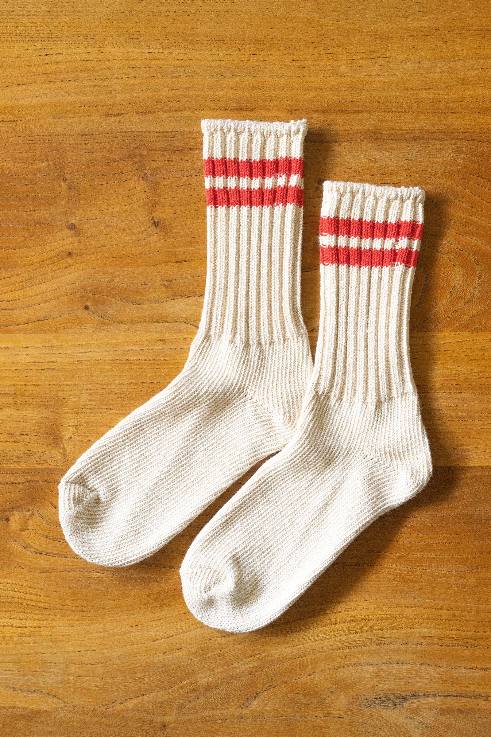 MSX01 (25) デニム糸からできたラインソックス 「レッド」