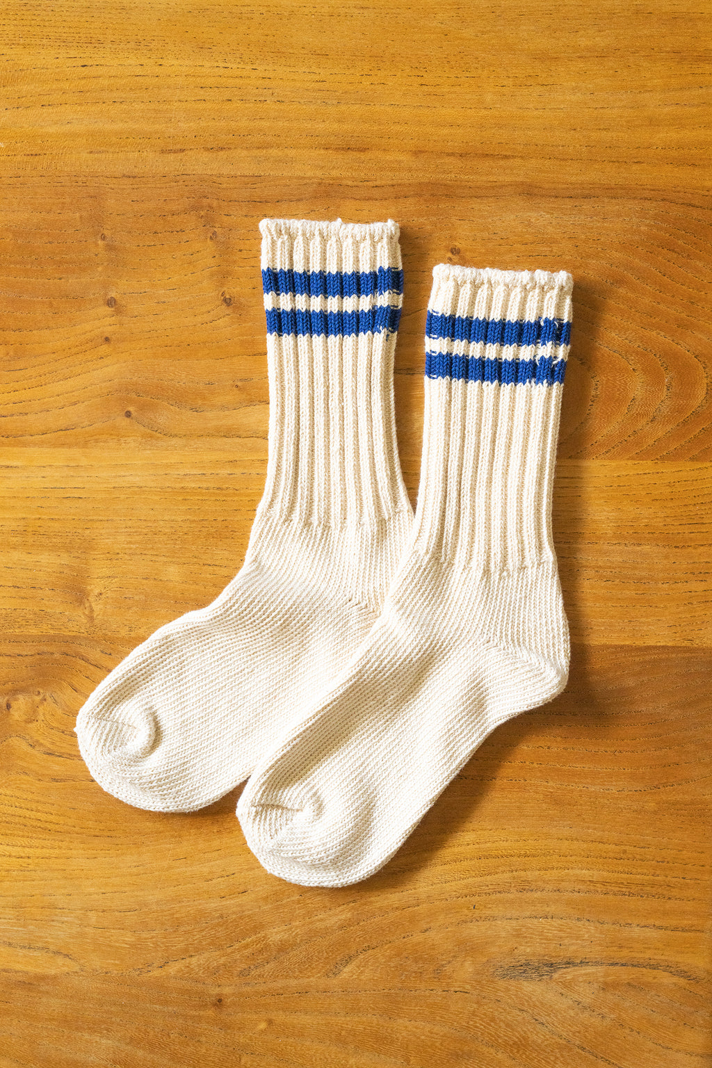 MSX01 (01) デニム糸からできたラインソックス 「ブルー」
